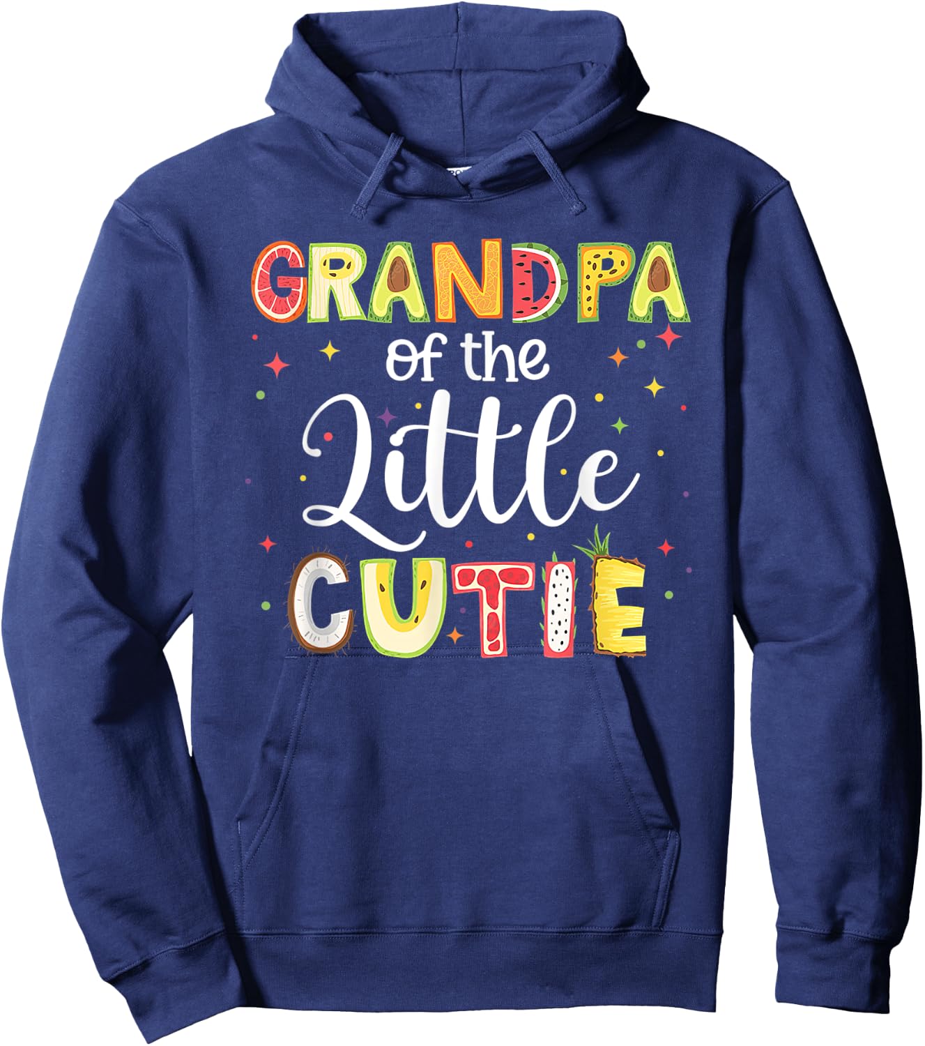Grandpa Little Cutie Funny Matching Family Summer Fruit Papa Women Hoodie - Hoodie | Navy