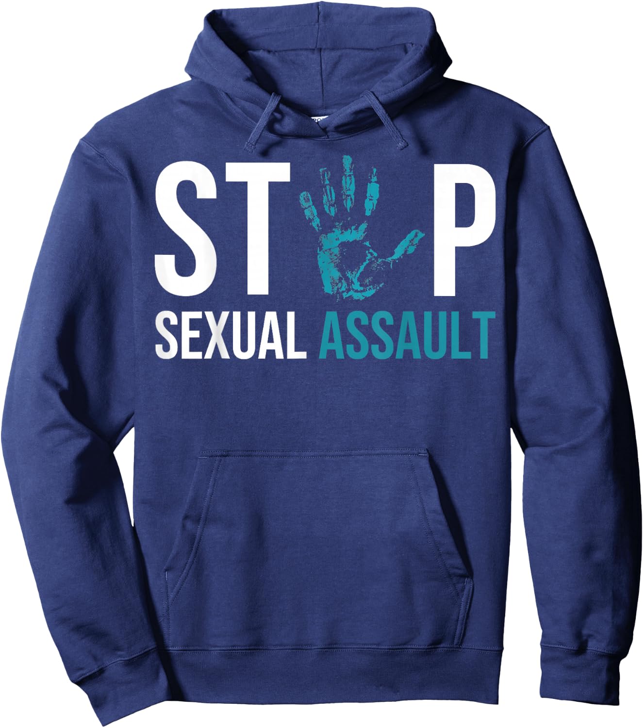 Stop Sexual Assault Awareness Survivor Gift Design Hoodie - Hoodie | Navy