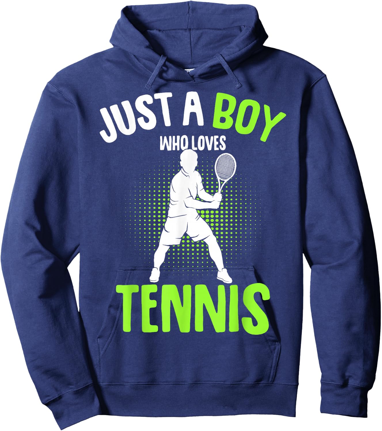Just a Boy who Loves Tennis Player Boys Kids Hoodie - Hoodie | Navy