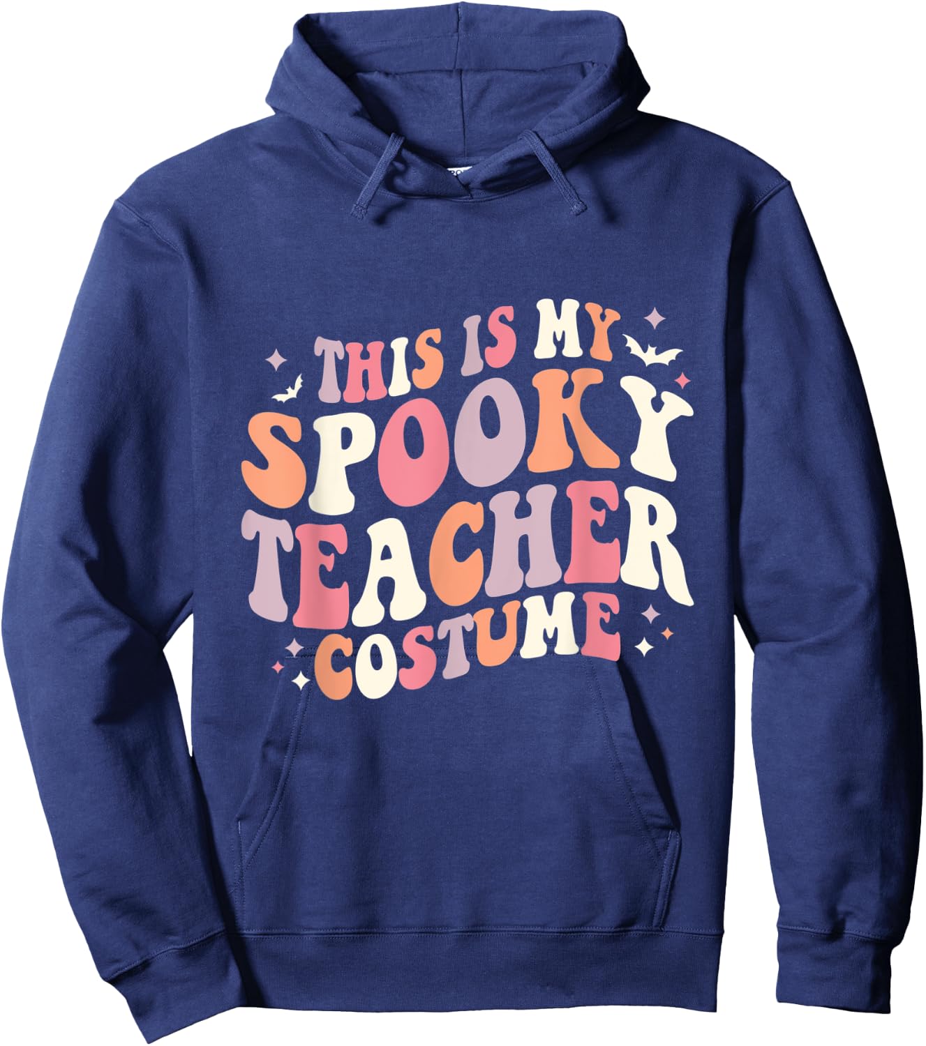 Retro Halloween This is my Spooky School Teacher Costume Hoodie - Hoodie | Navy