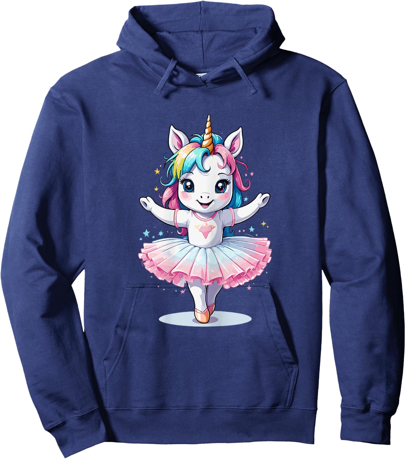 Cute Unique & Modern Unicorn Ballet & Ballerina Hoodie - Hoodie | Navy