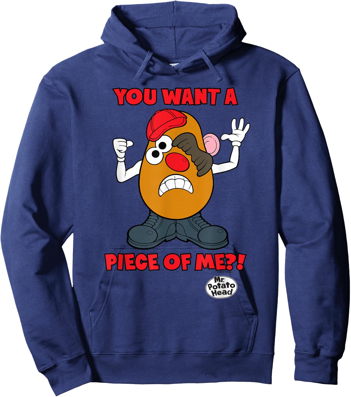 Mr. Potato Head You Want A Piece Of Me?! Scrambled Face Hoodie - Hoodie | Navy