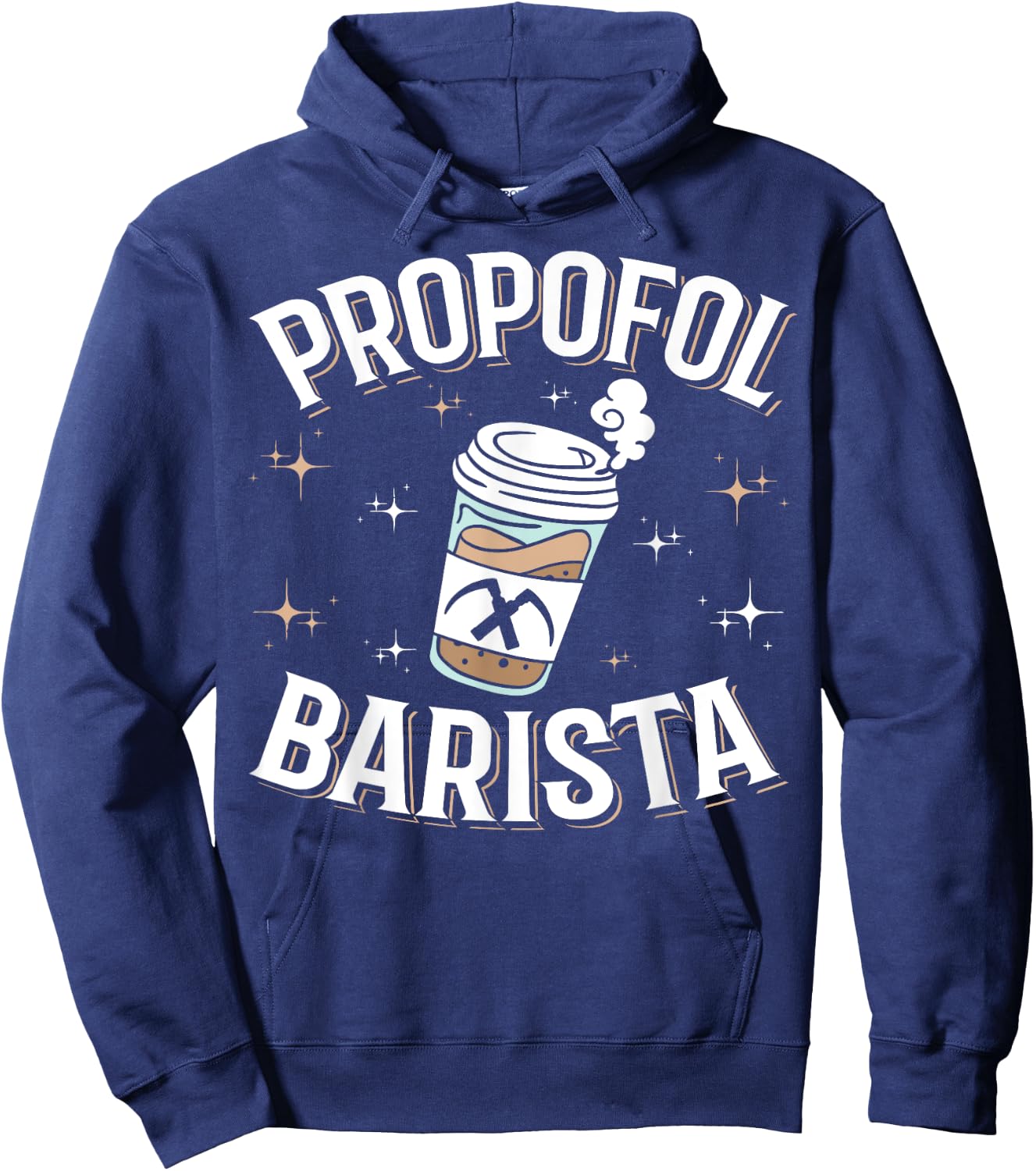 Laryngoscope & Intensive Care Anesthesia - Barista Propofol Hoodie - Hoodie | Navy