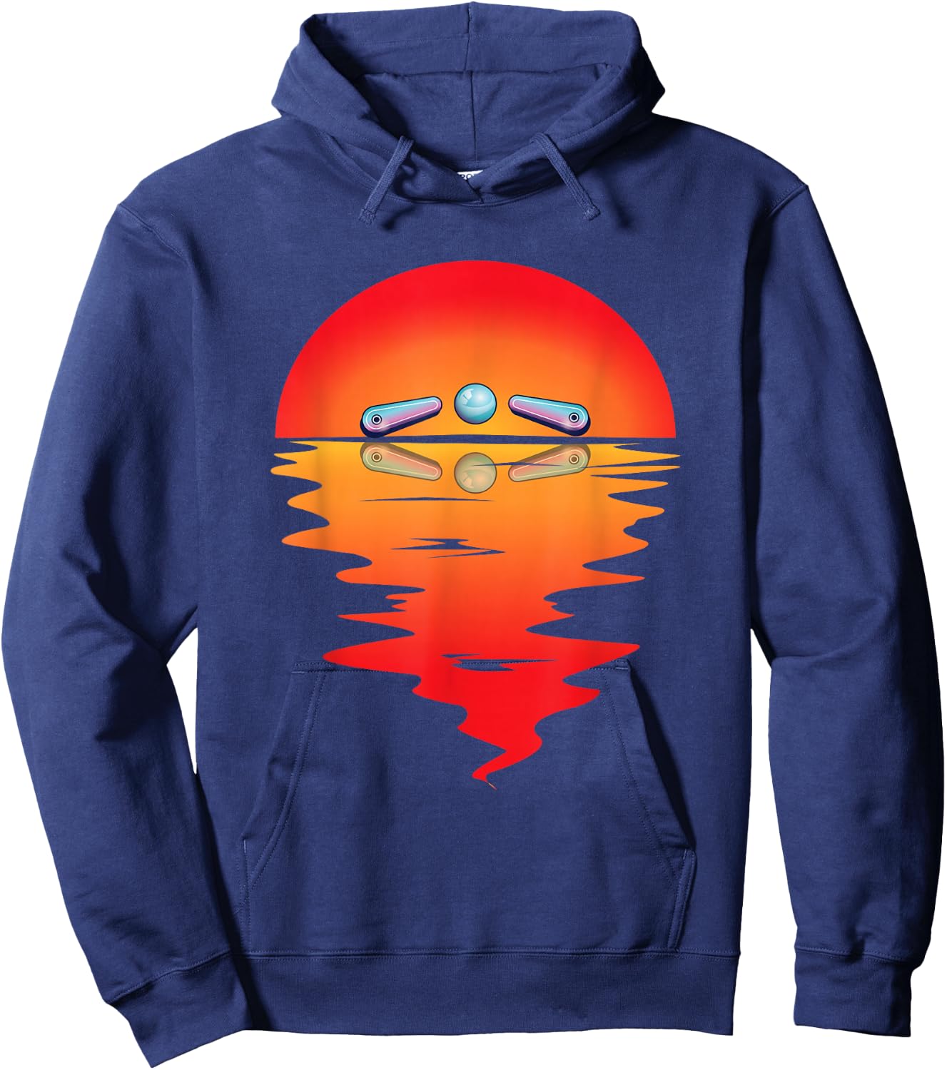 Flipper Ball Pinball Game Flipping Ball Sunset Pinball Hoodie - Hoodie | Navy