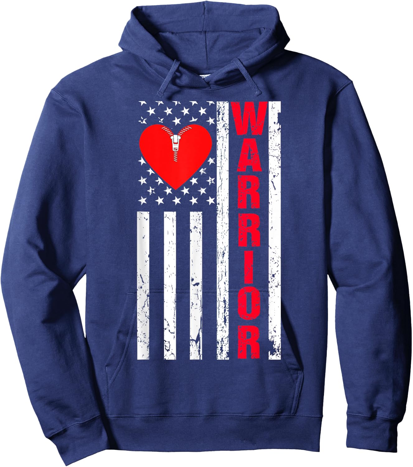 Open Heart Surgery Recovery Survivor Heart Warrior Men Women Hoodie - Hoodie | Navy