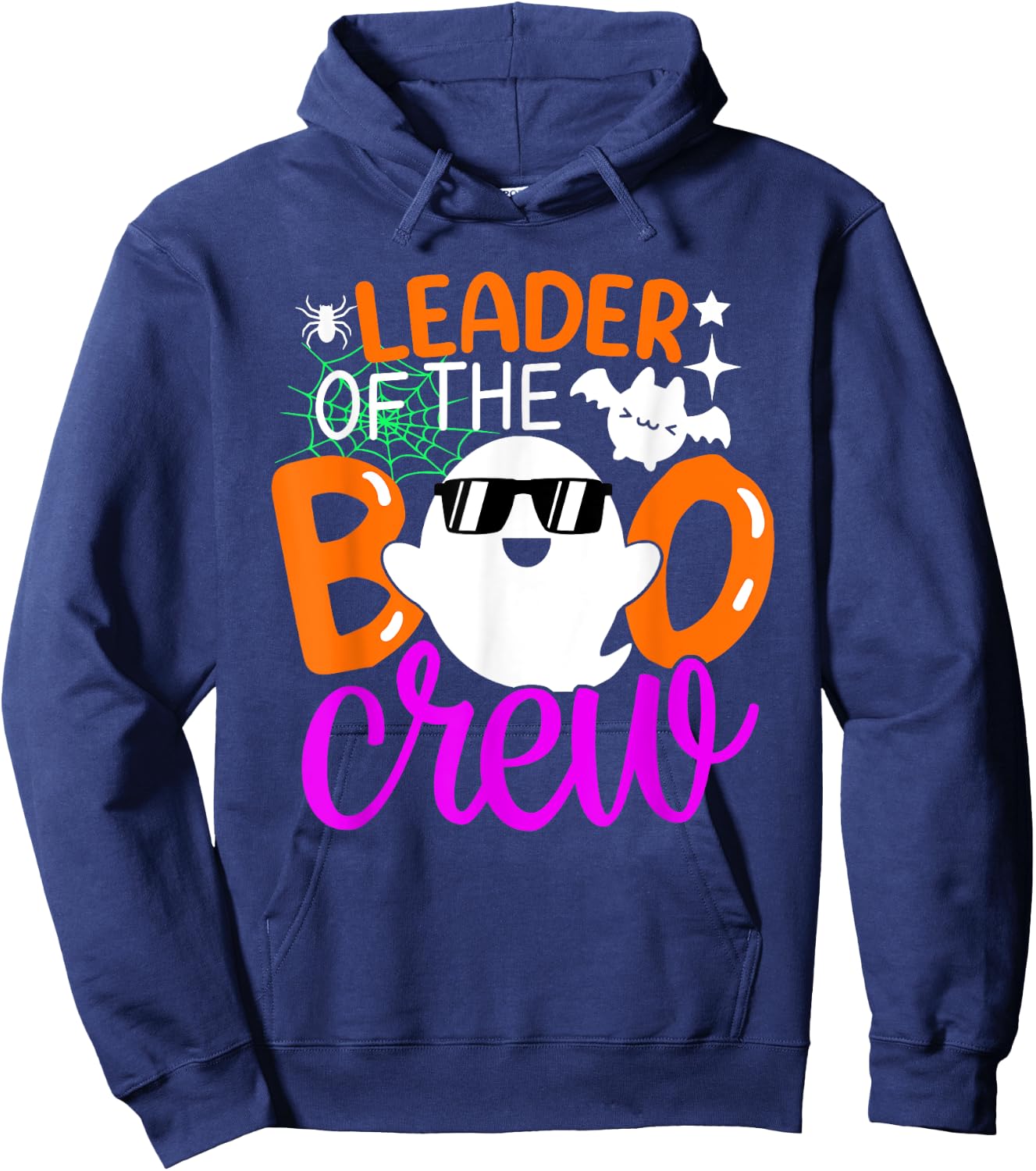 Leader Of The Boo Crew Shirt Funny Halloween Family Matching Hoodie - Hoodie | Navy