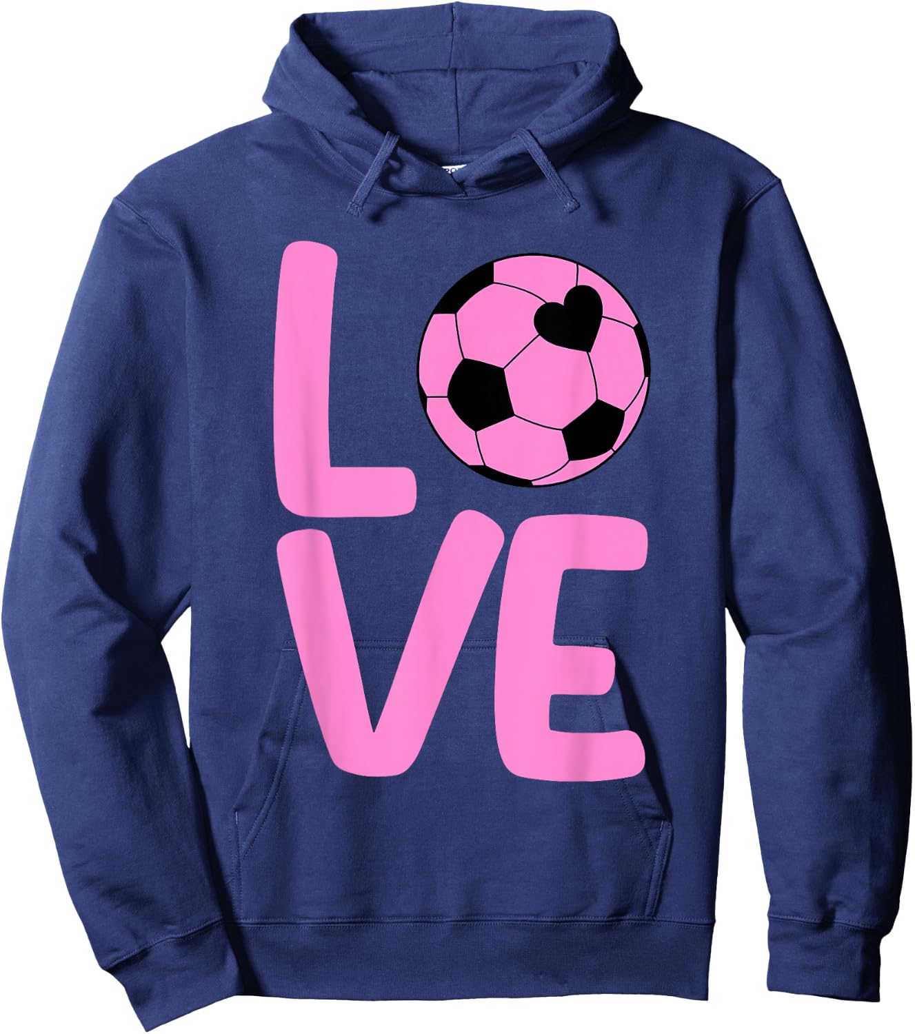 Cute Soccer Design Girls Team Sport Soccer Player Hoodie - Hoodie | Navy