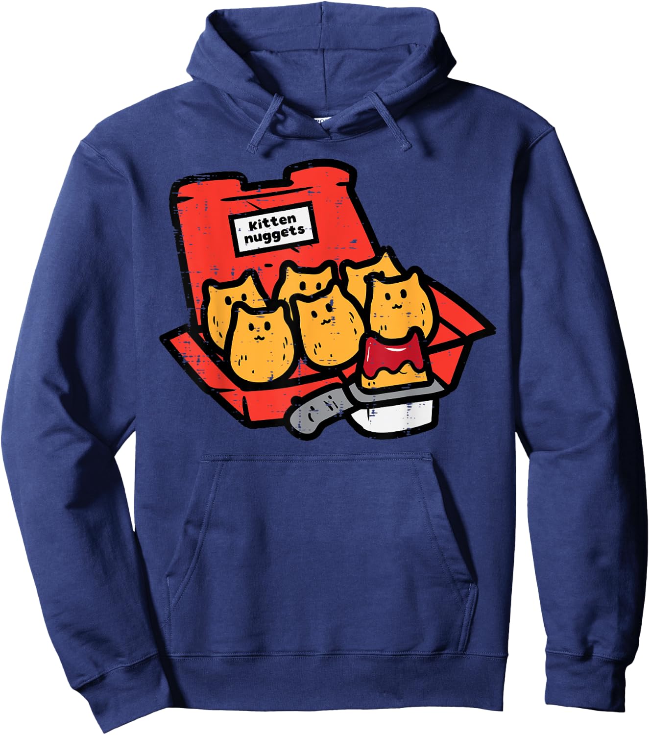Kitten Nuggets Cute Fast Food Cat Food Lover Girls Boys Kids Hoodie - Hoodie | Navy