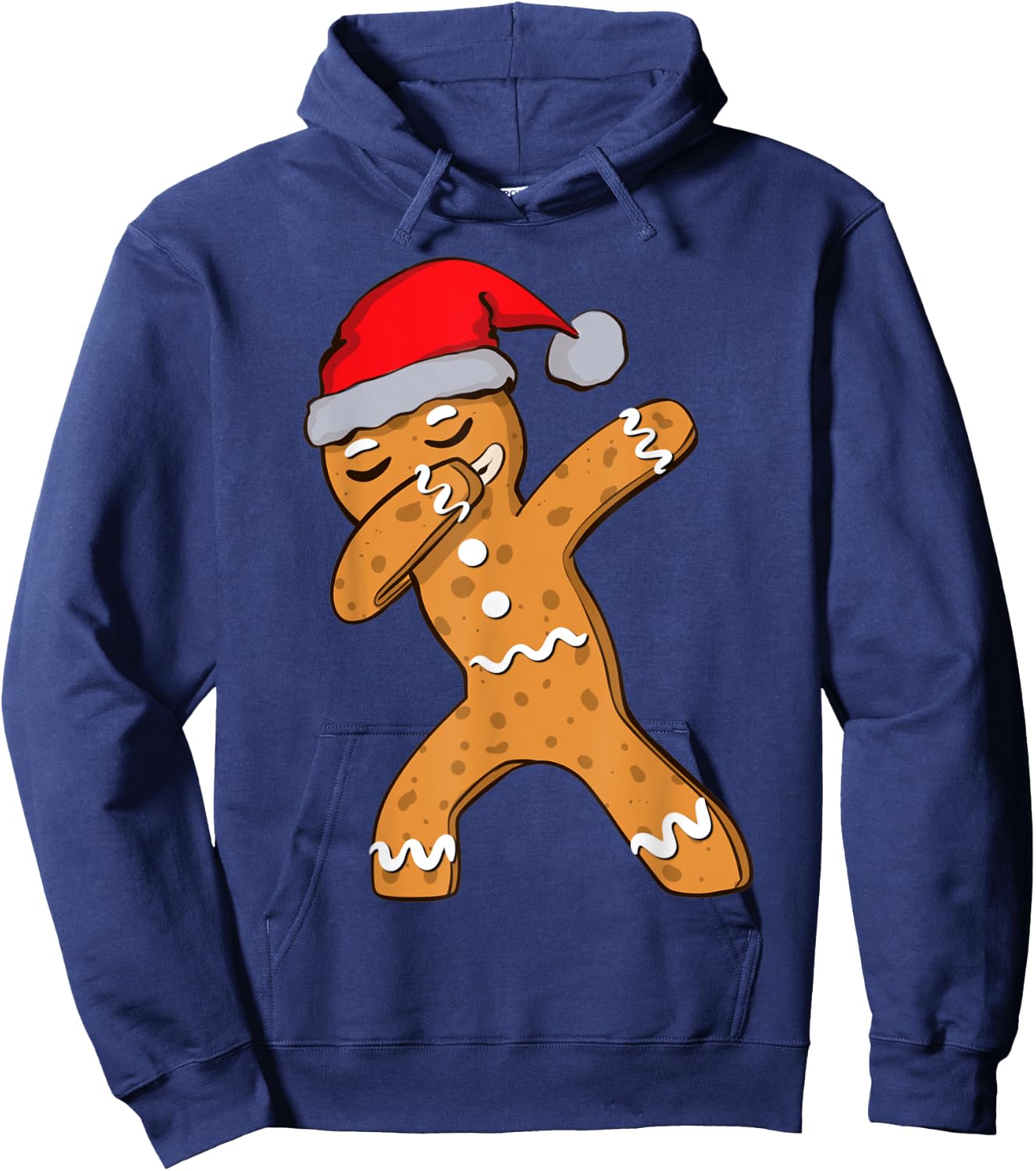 Kids Dabbing Dab Gingerbread Man Xmas Girls Boys Christmas Hoodie - Hoodie | Navy