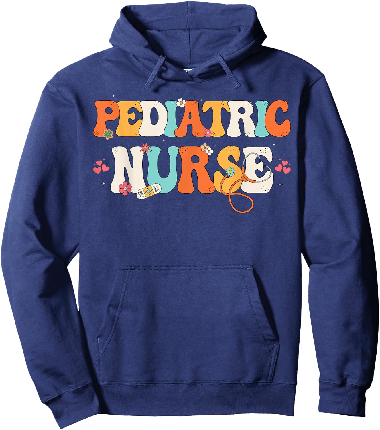 Cute Pediatric Nurse Apparel For Peds Nurse, Pediatric Nurse Hoodie - Hoodie | Navy