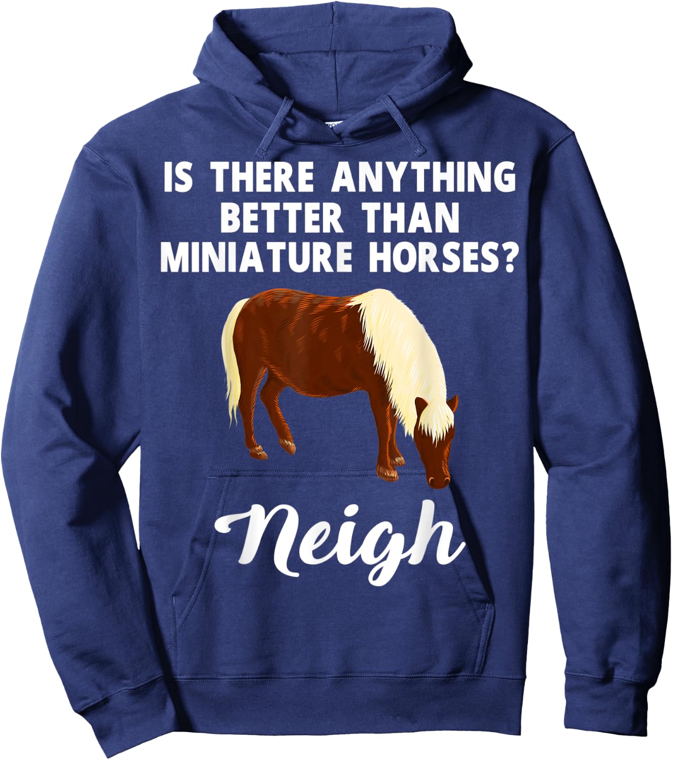 Miniature Horse Apparel - Funny Cute Horses Lover Design Hoodie - Hoodie | Navy