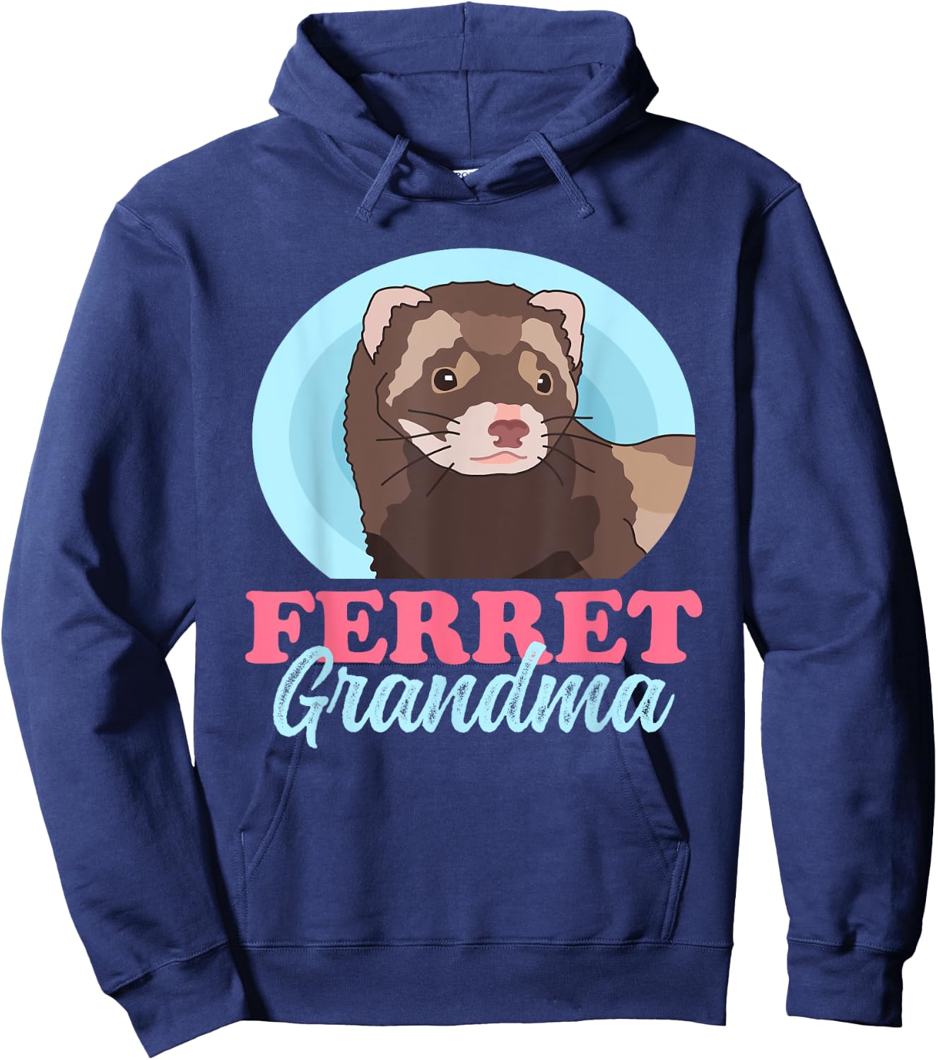 Ferret Grandma | Ferrets Owner Ferret Hoodie - Hoodie | Navy