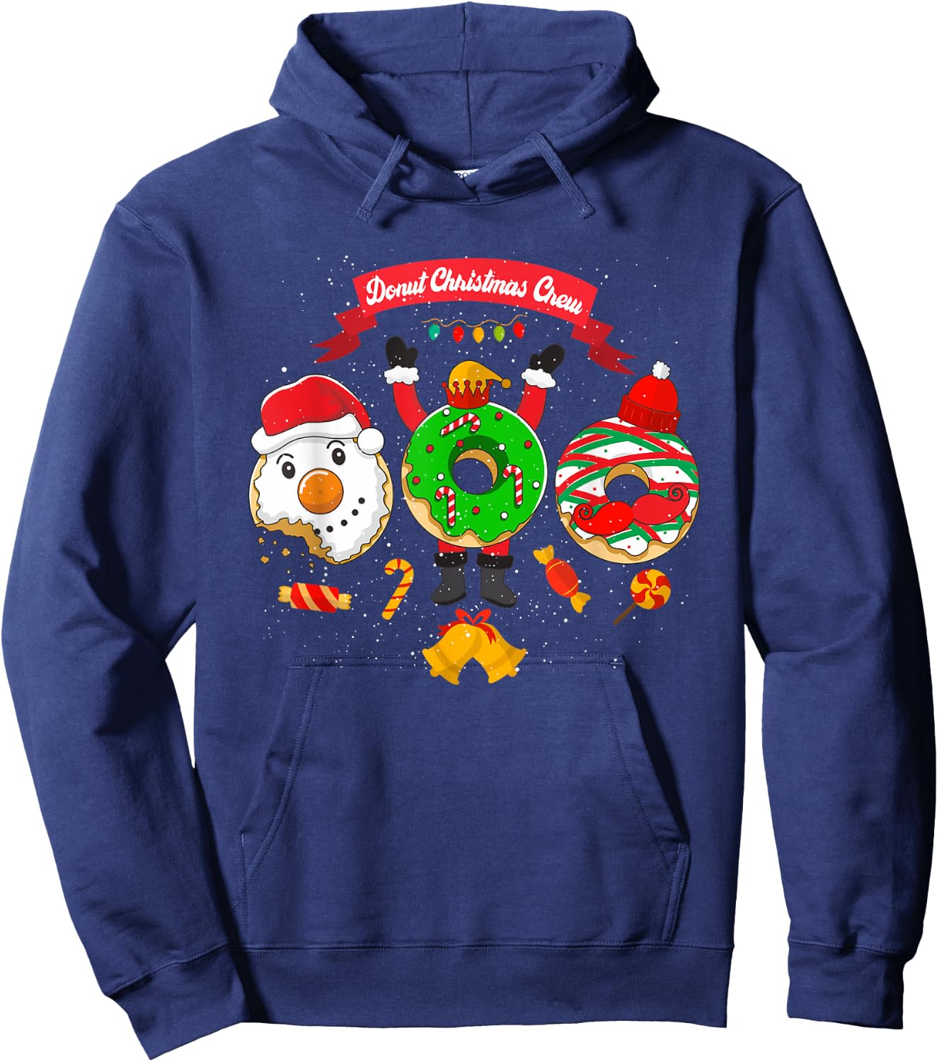 Donut Christmas Squad Pastry Chef Holiday Baking Donuts Hoodie - Hoodie | Navy