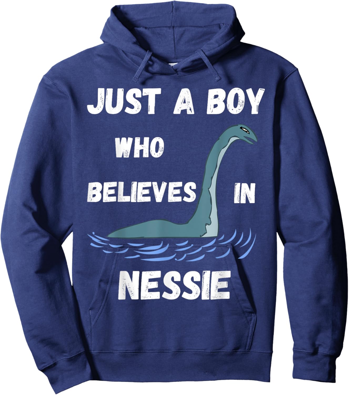 Just A Boy Who Believes In Nessie Loch Ness Boys Hoodie - Hoodie | Navy
