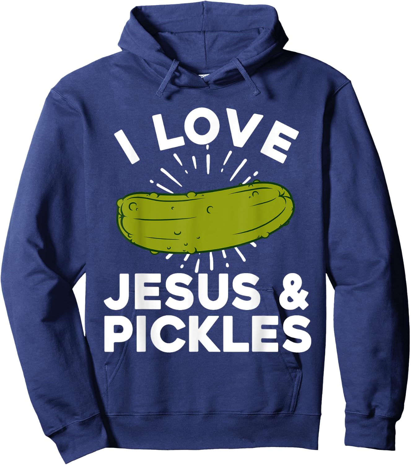 Cute Pickle Design Women Kids Jesus Pickle Lovers Hoodie - Hoodie | Navy