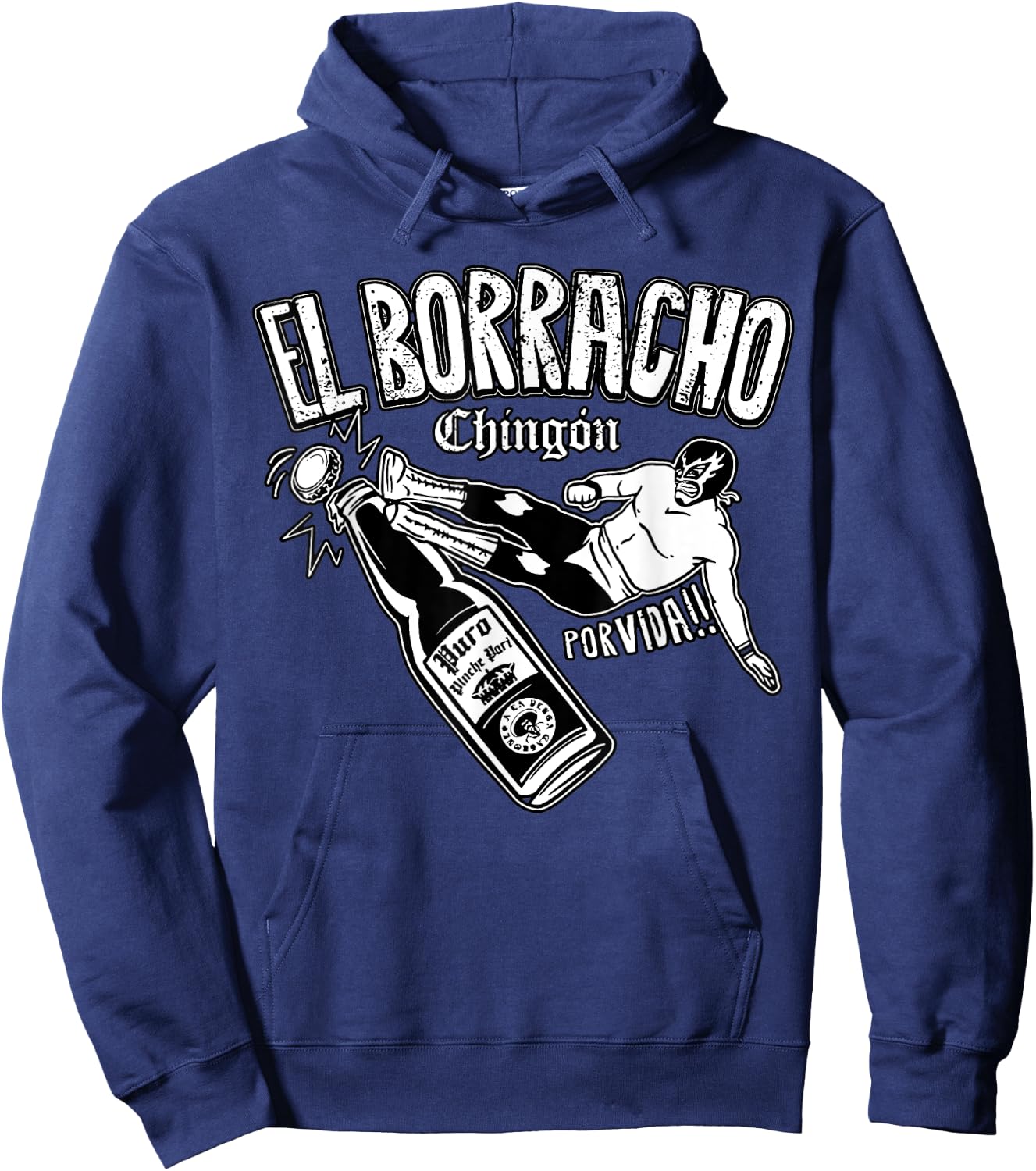 El Borracho Chingon Mexican Drinking Cinco De Mayo Hoodie - Hoodie | Navy