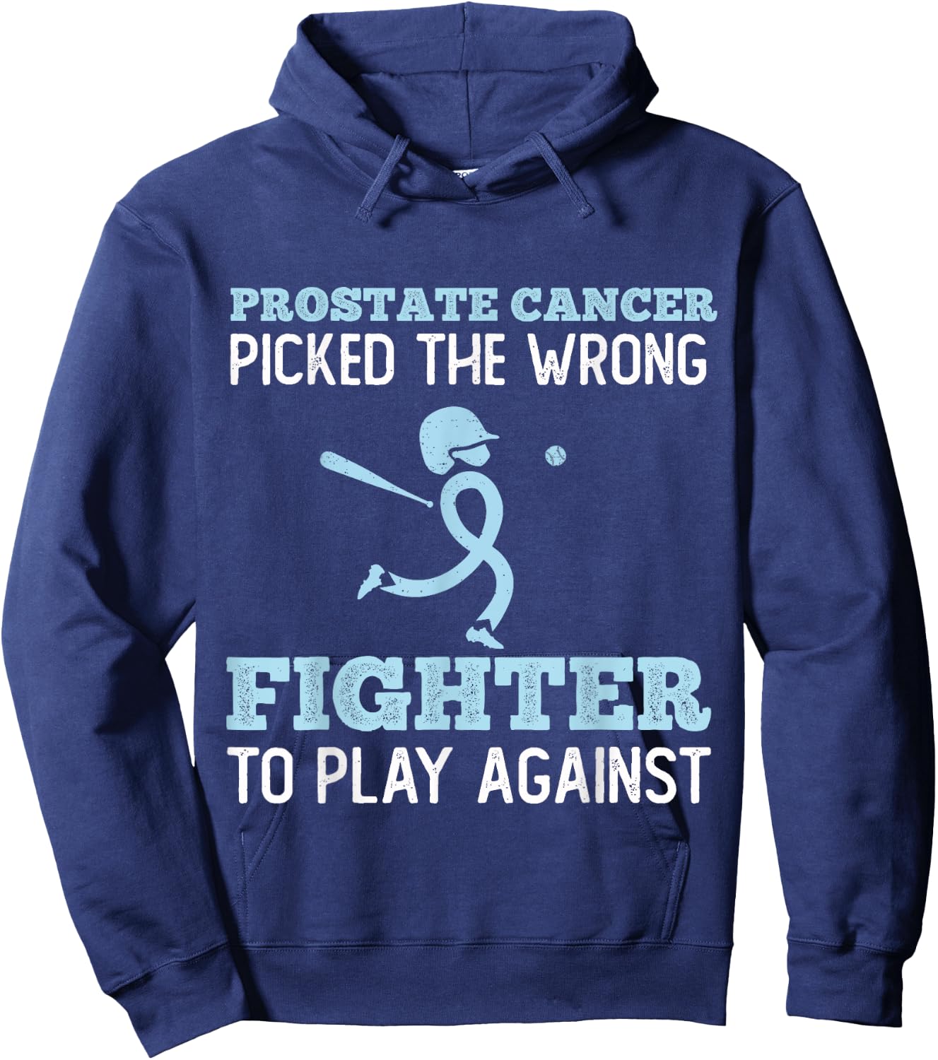 Baseball Player Prostate Cancer Patient Fighting Cancer Hoodie - Hoodie | Navy