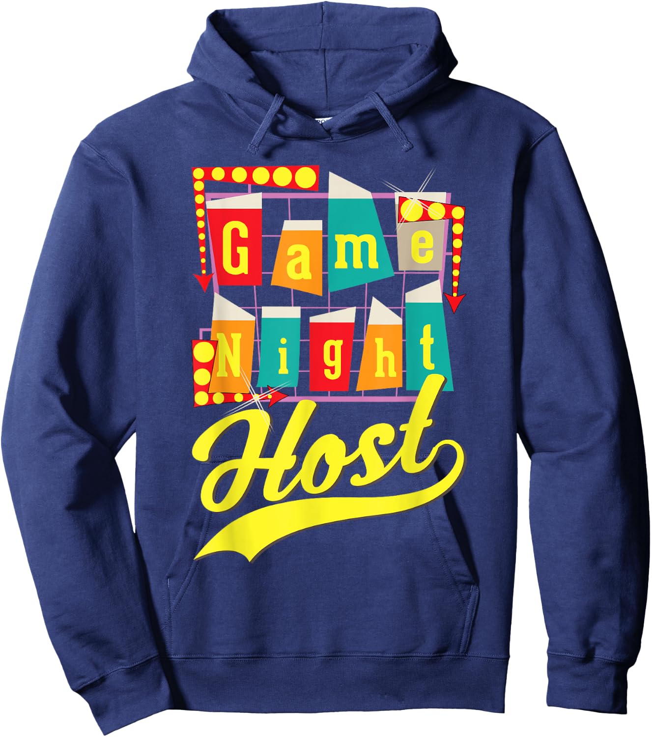 Game Night Host Family Board Game Trivia Night Hoodie - Hoodie | Navy