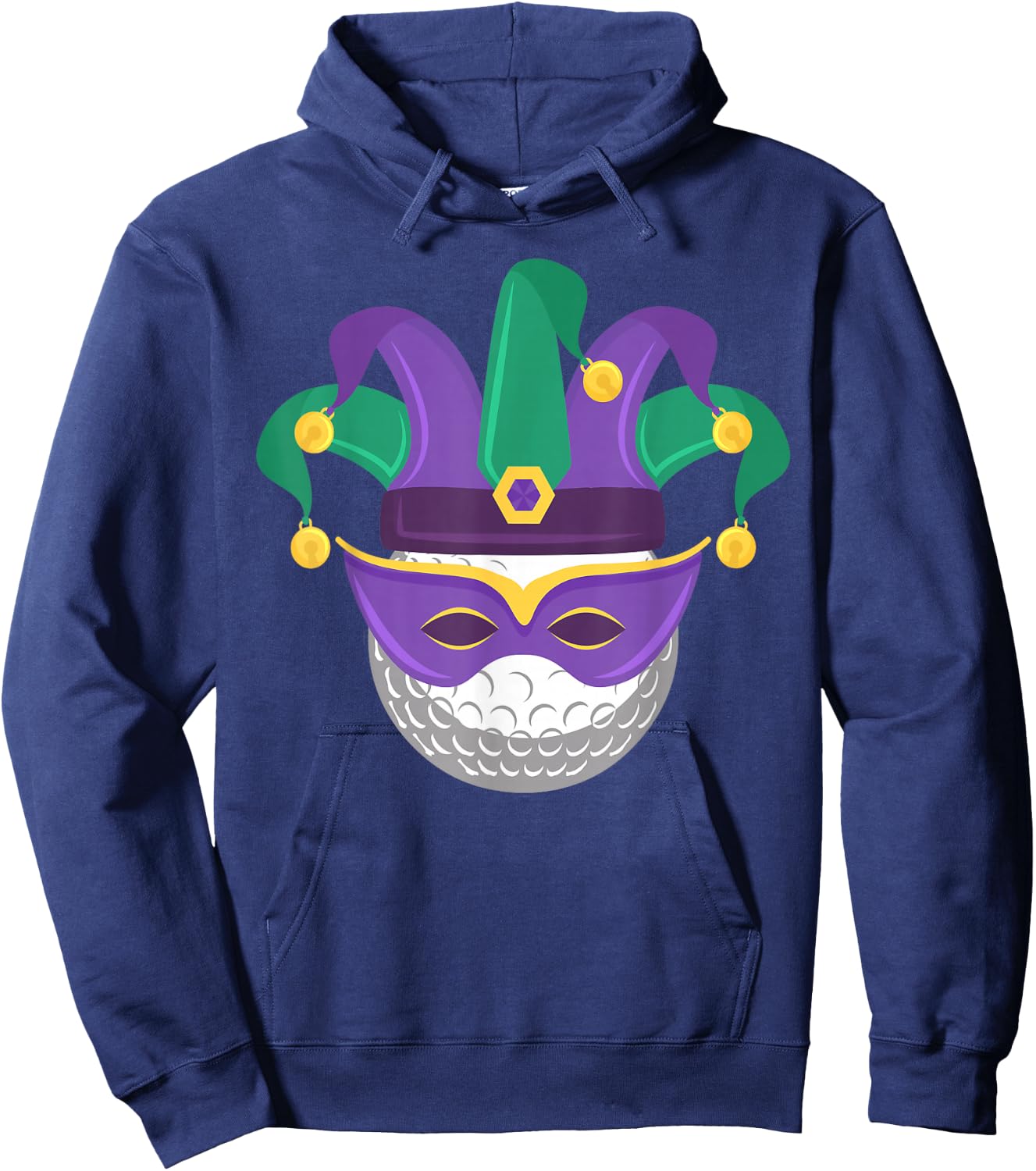 Mardi Gras Golf Ball Carnival Themed Golfing Tournament Hoodie - Hoodie | Navy