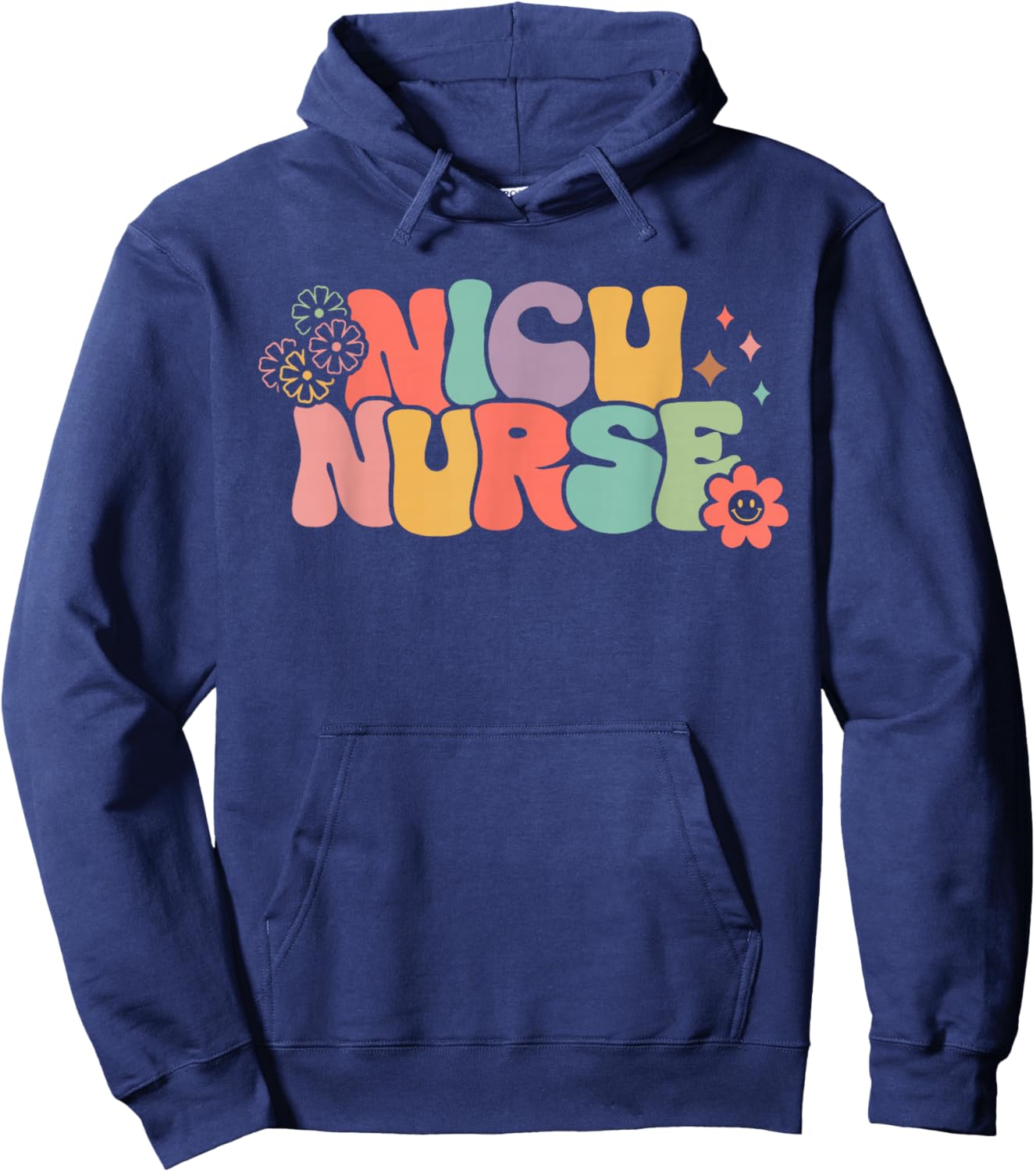 Groovy NICU Nurse ICU Neonatal Team Tiny Humans For Hoodie - Hoodie | Navy