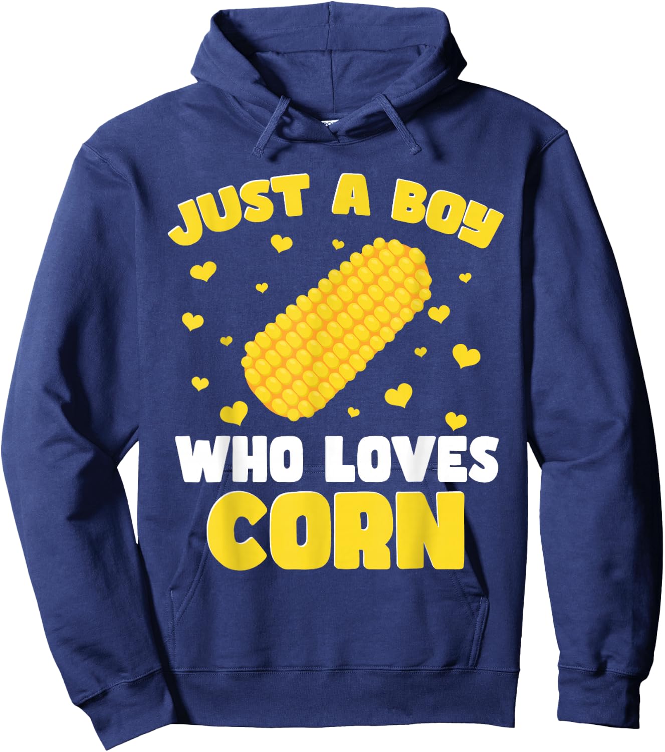 Crop Kids Farming Corn Toddler Just A Boy Who Loves Corn Hoodie - Hoodie | Navy
