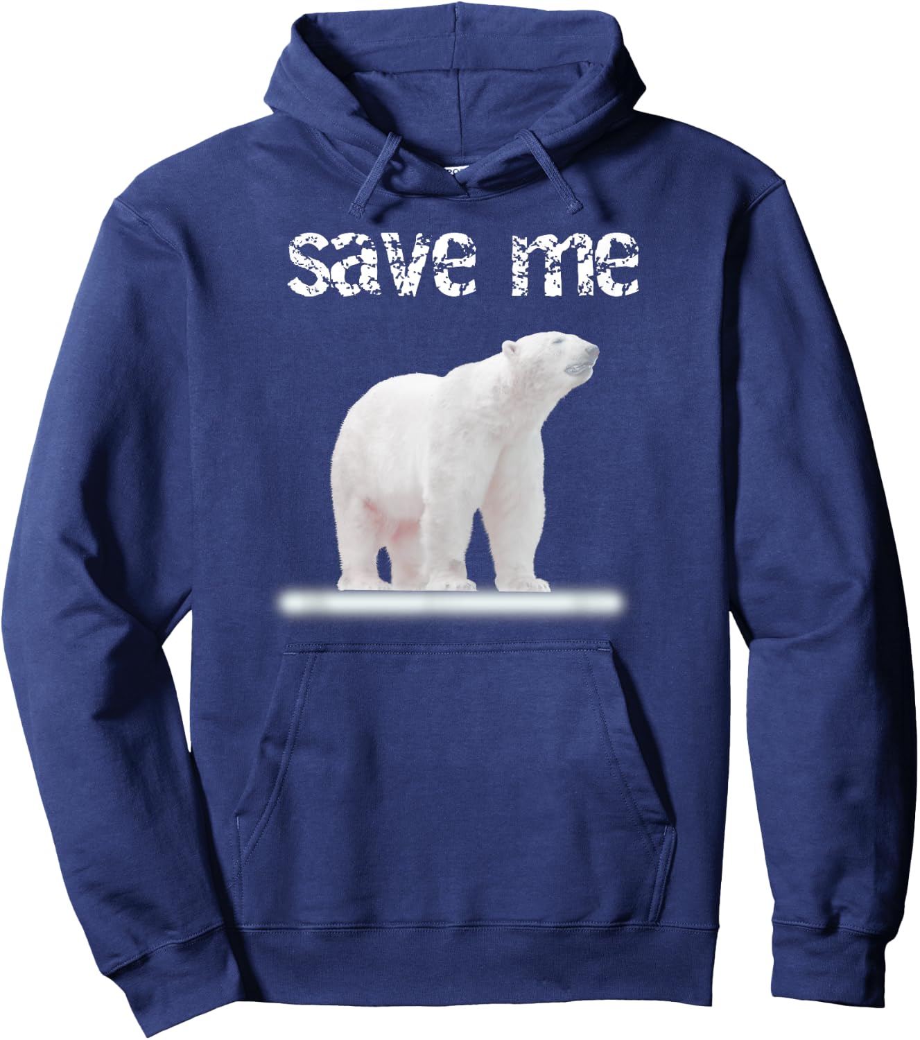 Bear Polar Protest Climate Change Arctic Save me Hoodie - Hoodie | Navy