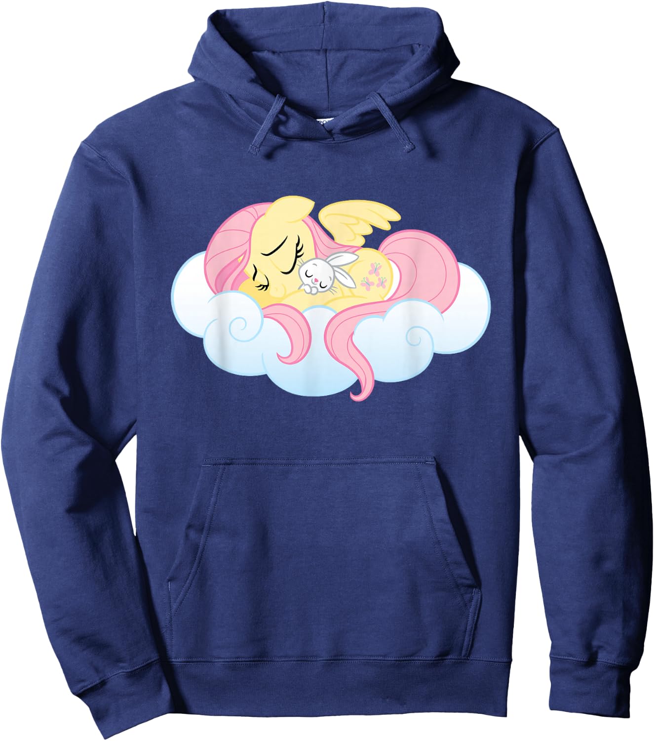 My Little Pony Fluttershy and Angel Bunny Sleeping Hoodie - Hoodie | Navy