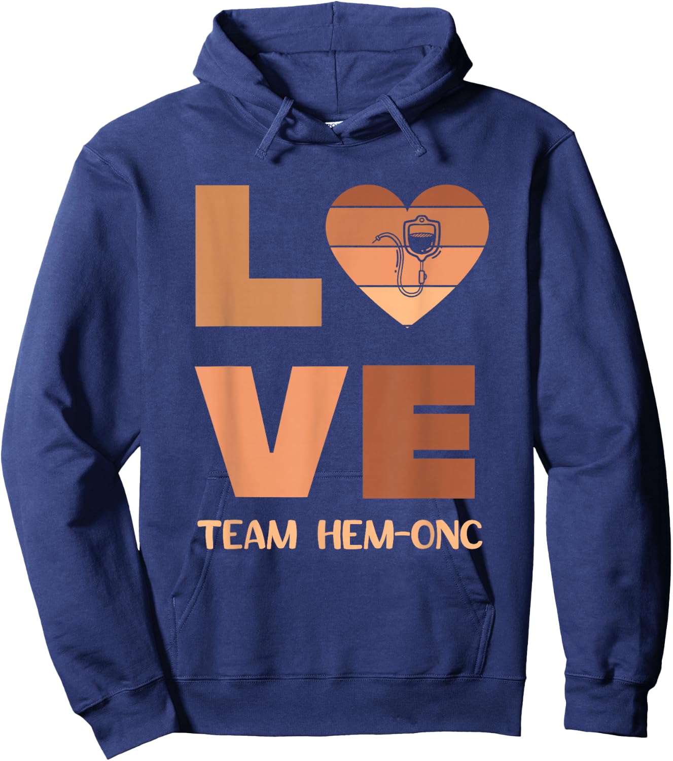 Hematology Oncology Team Black History Nurse Cancer Tech CNA Hoodie - Hoodie | Navy