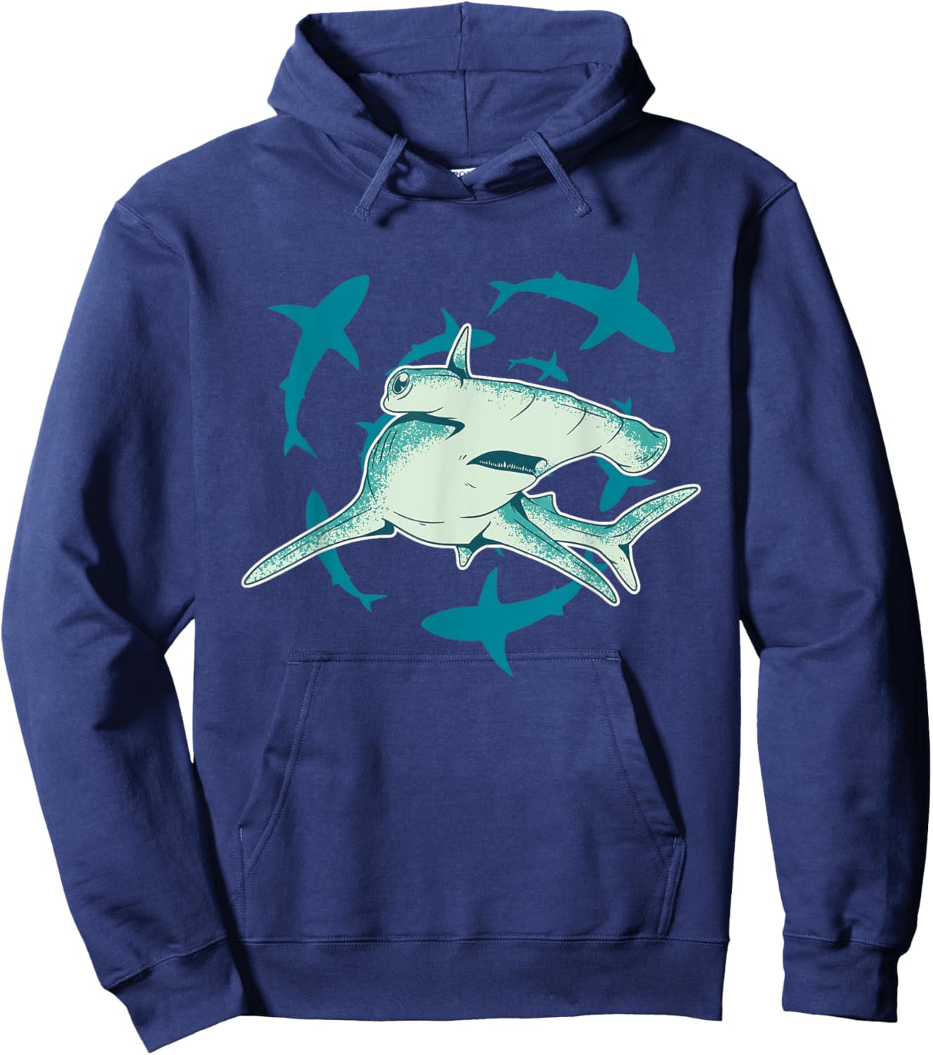 Hammerhead Shark Hoodie - Hoodie | Navy