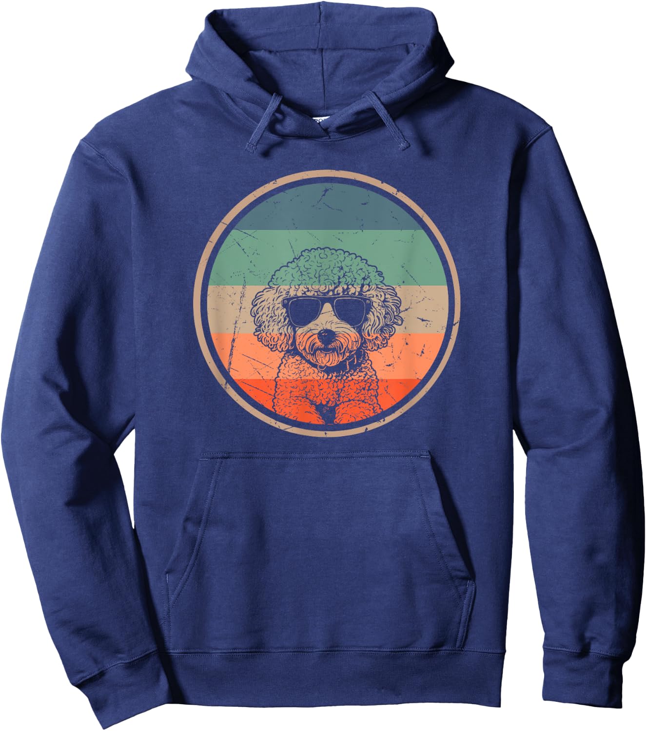 Poochon Dog Lover Gifts Women Vintage Retro Dog Xmas Hoodie - Hoodie | Navy