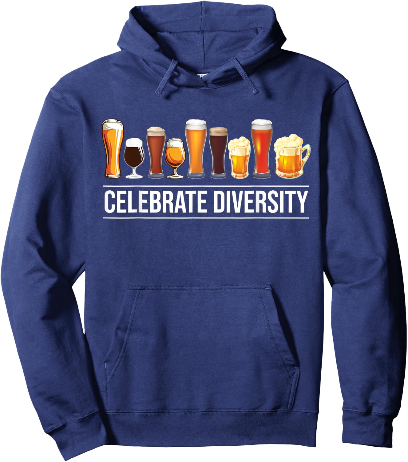Celebrate Diversity Craft Beer Hoodie - Hoodie | Navy