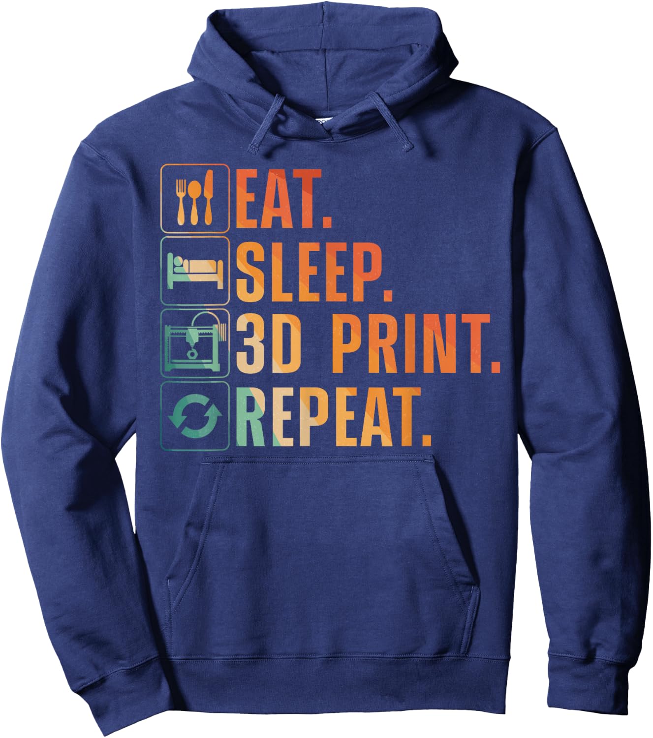 Cool 3D Printing Women 3D Printer Lovers Print Geeks Hoodie - Hoodie | Navy