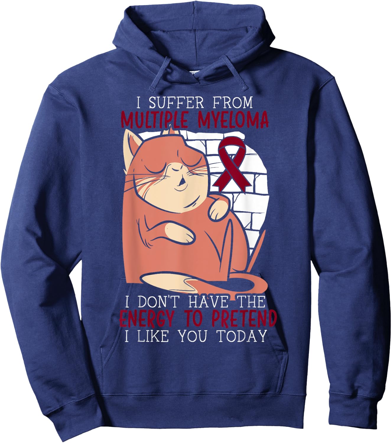 Multiple Myeloma Warrior Myeloma Cancer Awareness Hoodie - Hoodie | Navy