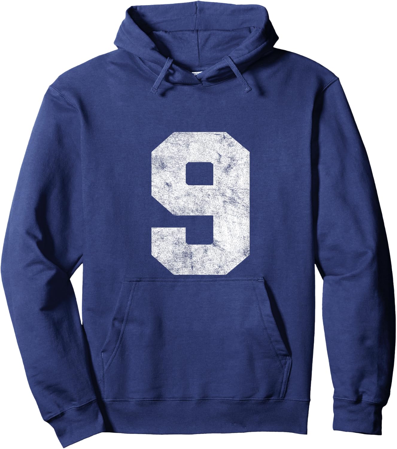 Vintage Lucky Number 9 Birthday Sports Player Team Athlete Hoodie - Hoodie | Navy