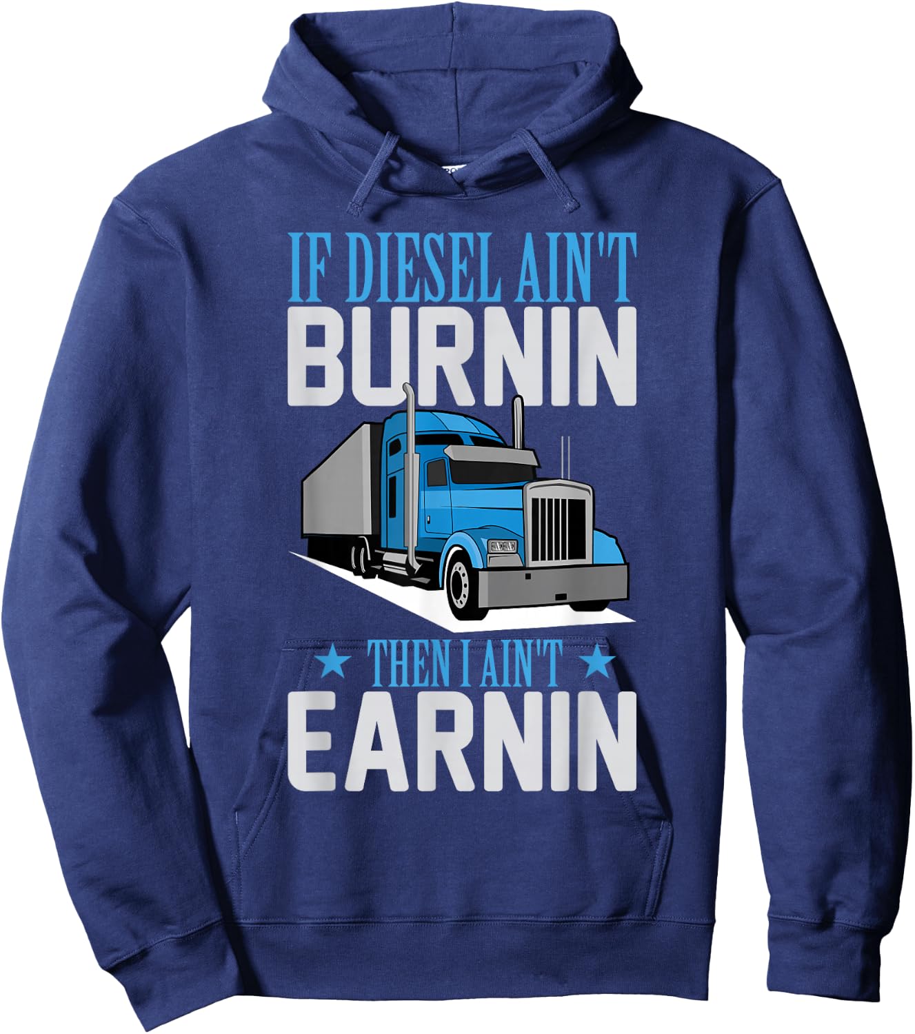 Truck Driver Funny Trucker Semi-Trailer Truck Hoodie - Hoodie | Navy