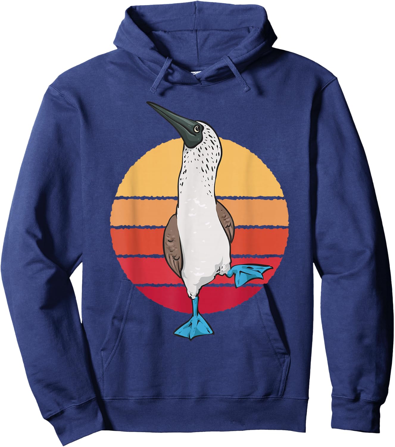 Blue-footed Booby Retro Vintage Boobies Seabird Hoodie - Hoodie | Navy