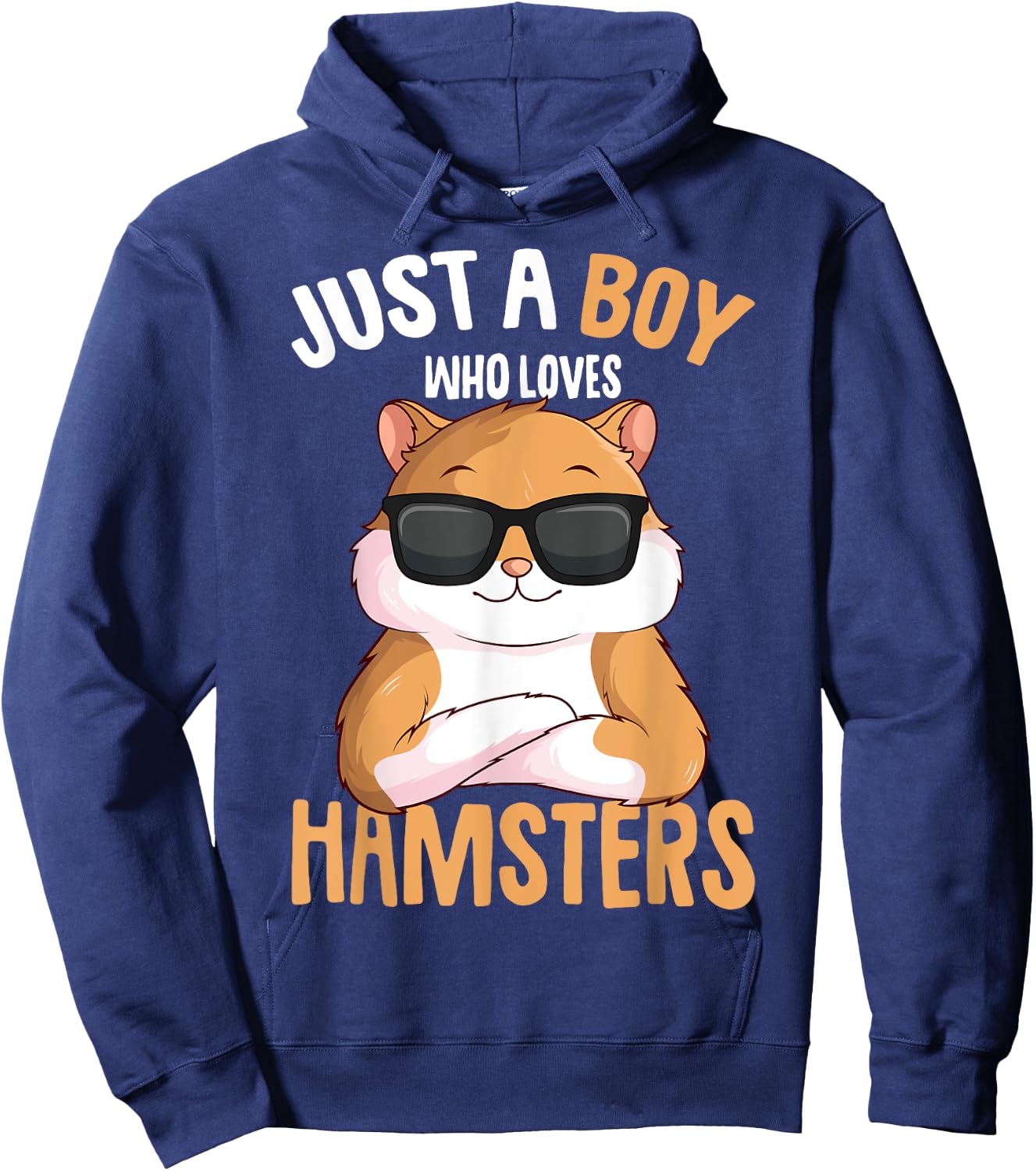 Just a Boy who loves Hamsters Boys Kids Hamster Hoodie - Hoodie | Navy