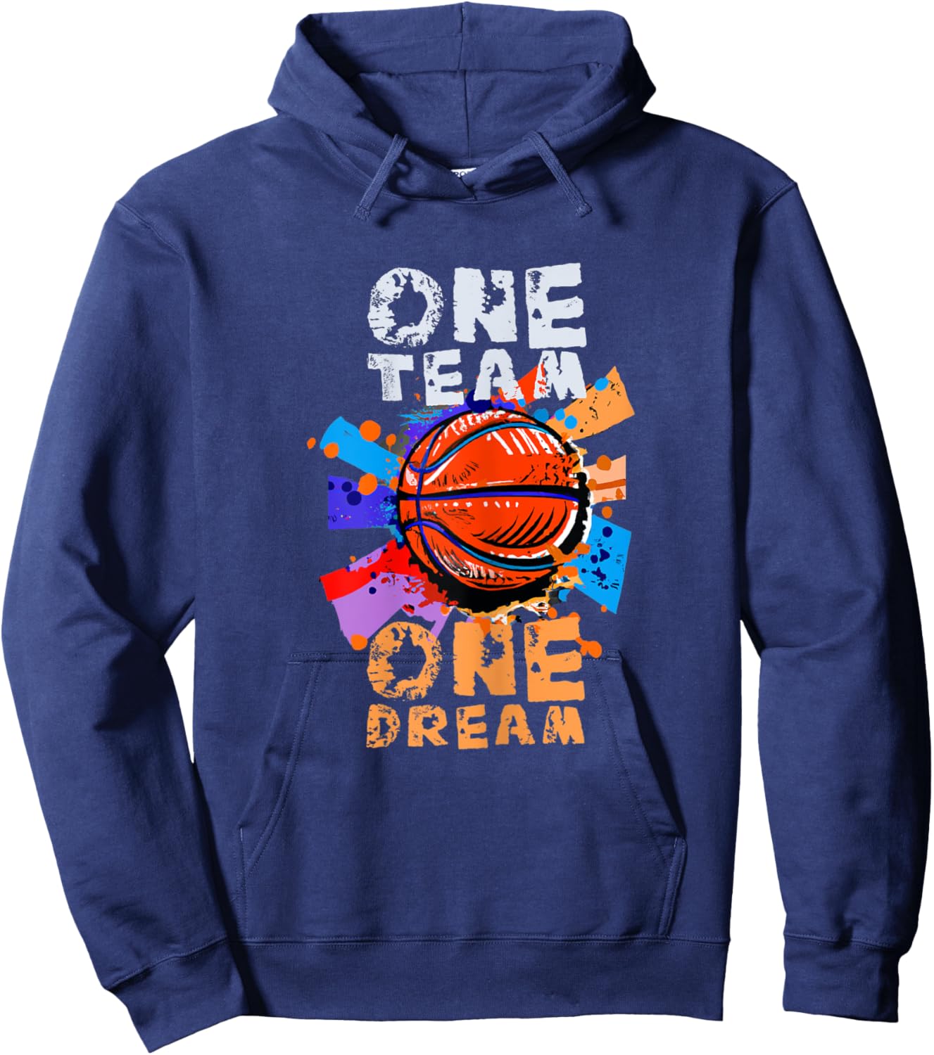 One Team, One Dream - Basketball Girls & Women Hoodie - Hoodie | Navy