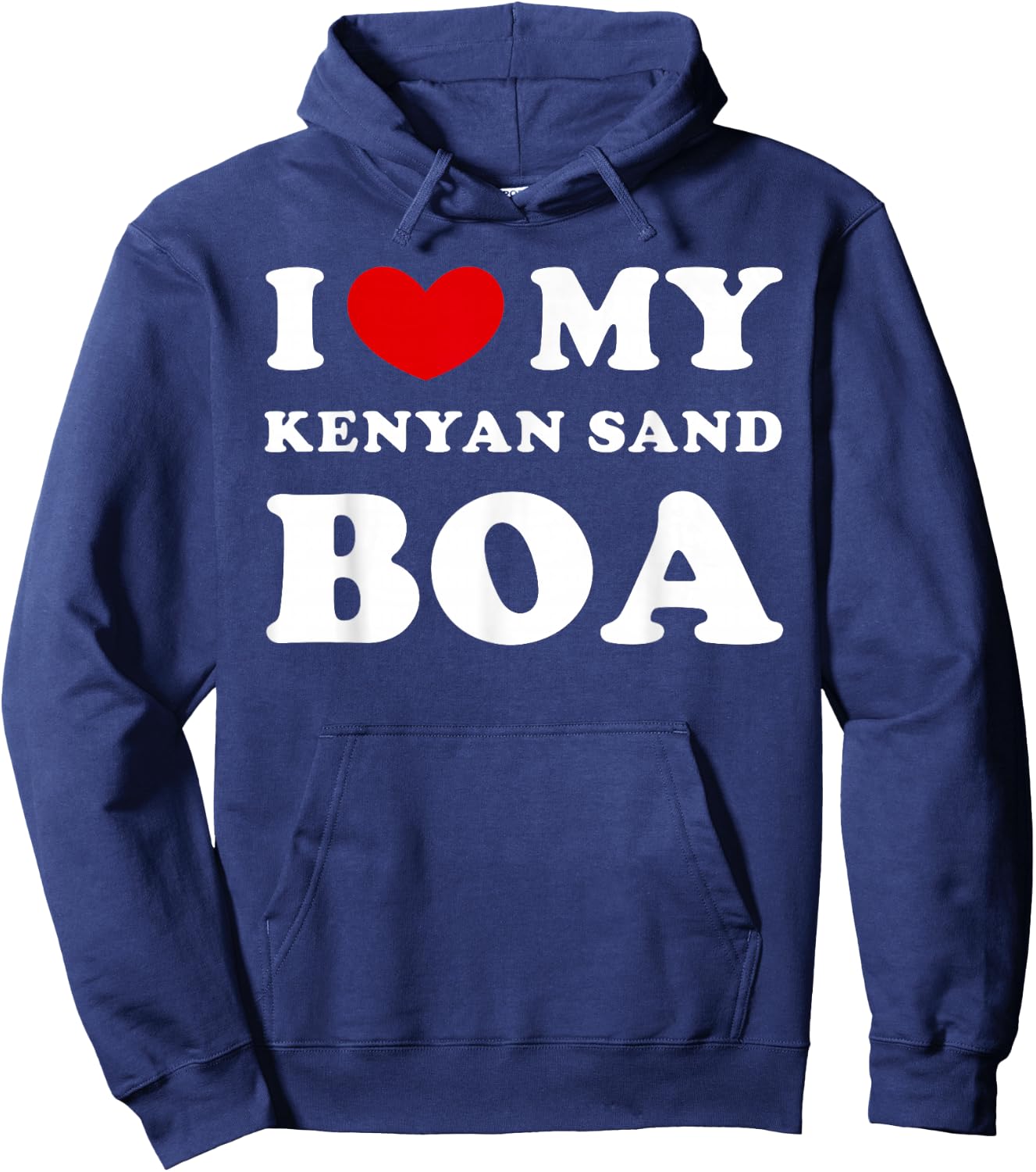 I Love My Kenyan Sand Boa, I Heart My Kenyan Sand Boa Hoodie - Hoodie | Navy