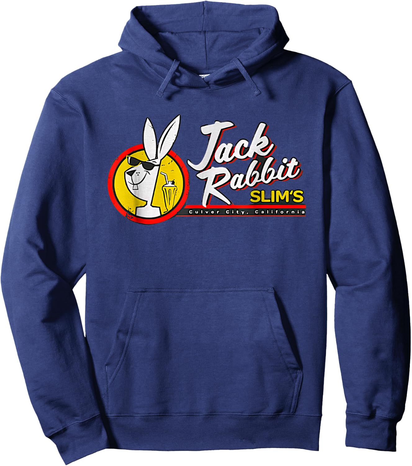 Rabbit Jack Slim's Pulp Los Angeles Restaurant Retro Vintage Hoodie - Hoodie | Navy