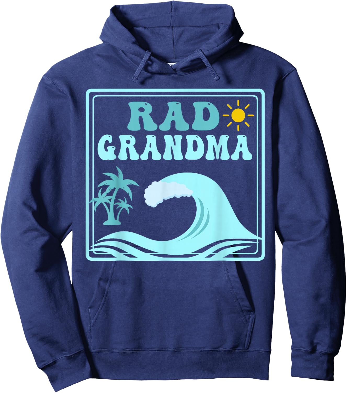 Rad Grandma The Big One 1st Birthday Surf Family Matching Hoodie - Hoodie | Navy