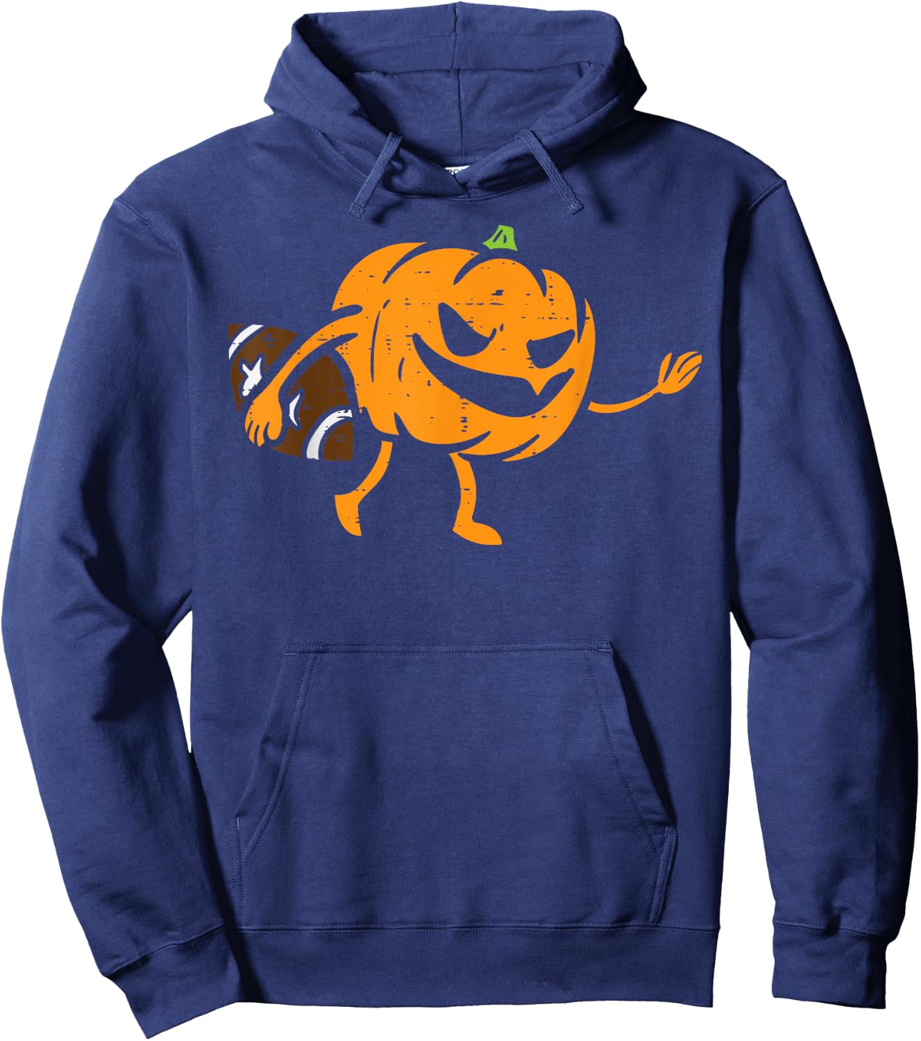 Pumpkin Football Halloween Costume Sport Men Boys Kids Hoodie - Hoodie | Navy