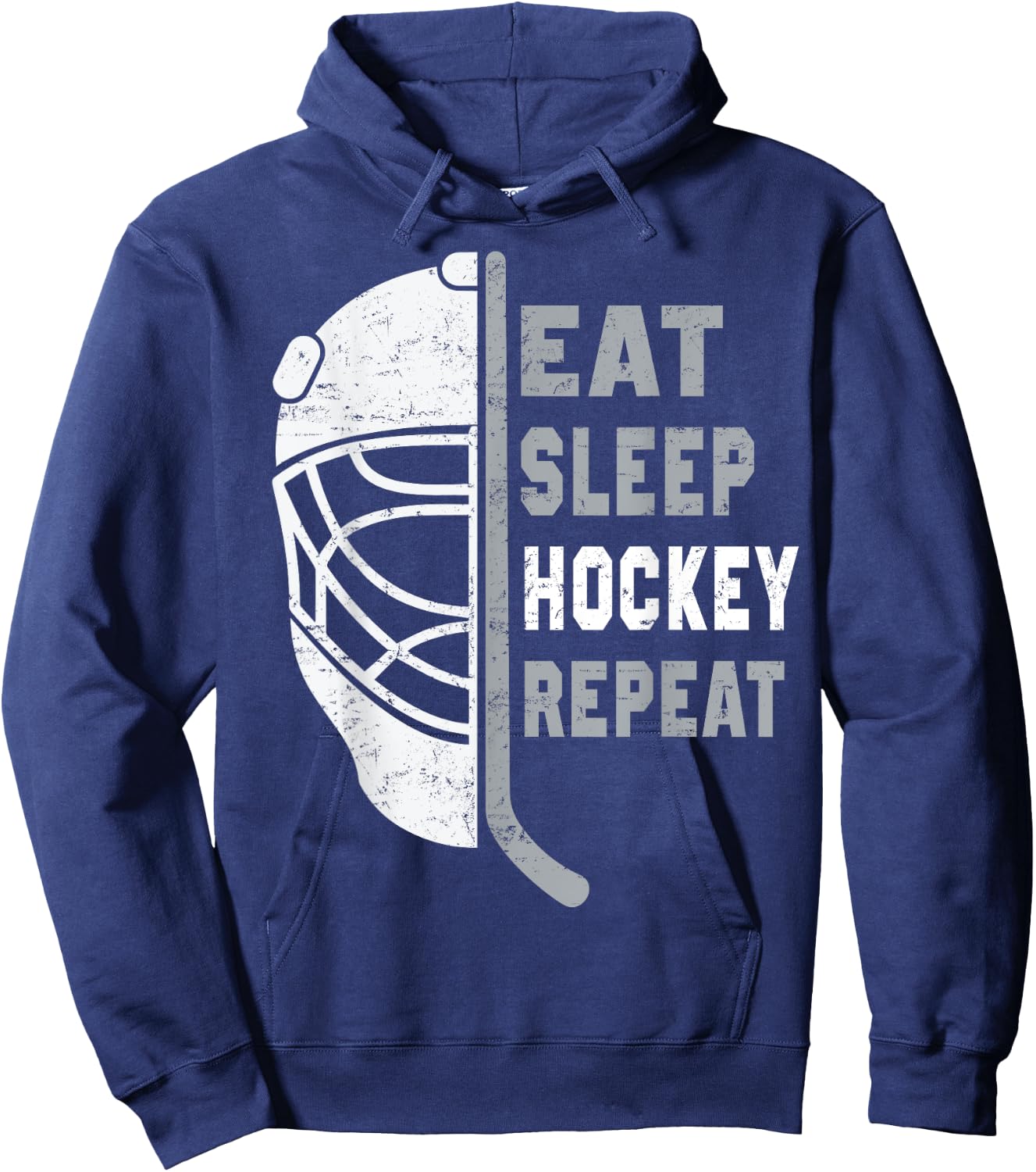 Eat Sleep Hockey Repeat Hockey Lovers Kids Youth Women Hoodie - Hoodie | Navy