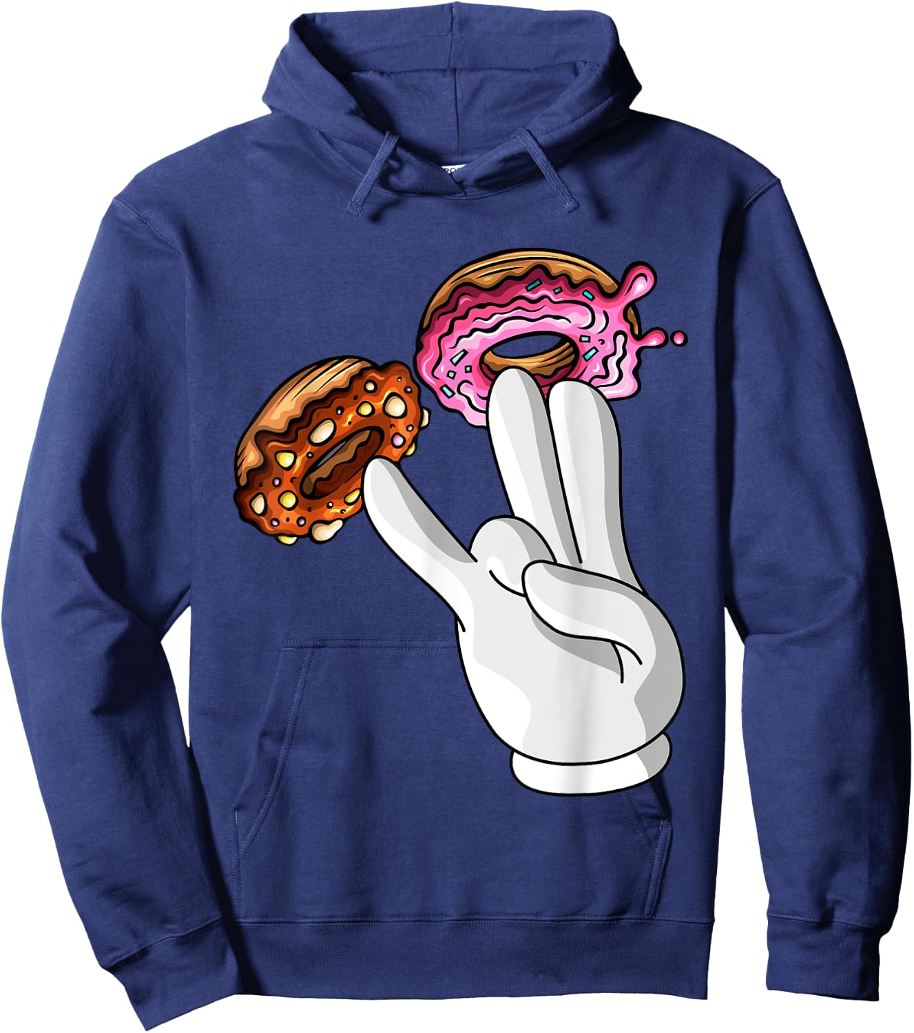 Funny Donut Lover Two In Pink Funny Shocker Men Women Hoodie - Hoodie | Navy