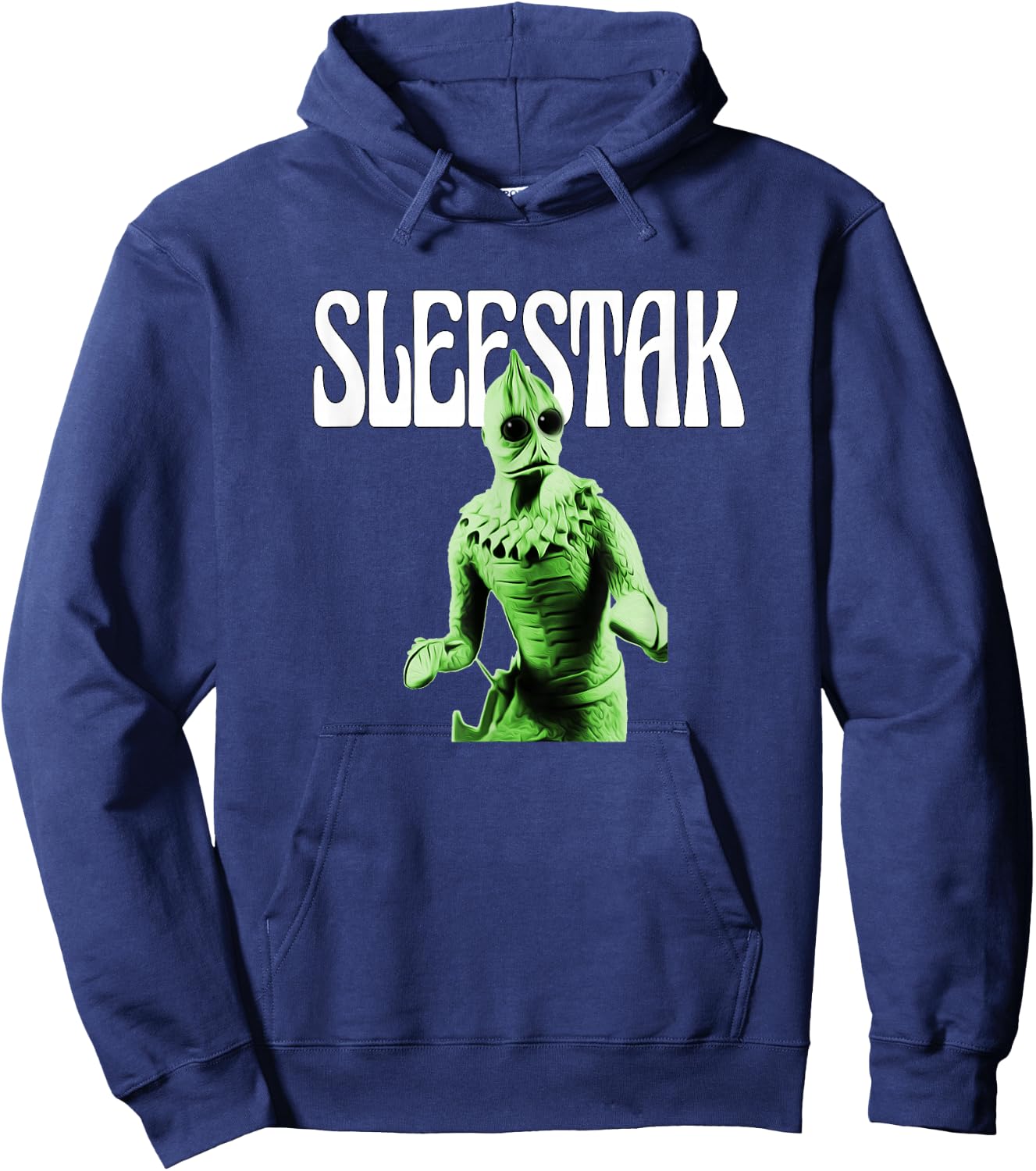 Retro Sleestak reptilian alien graphic Hoodie - Hoodie | Navy
