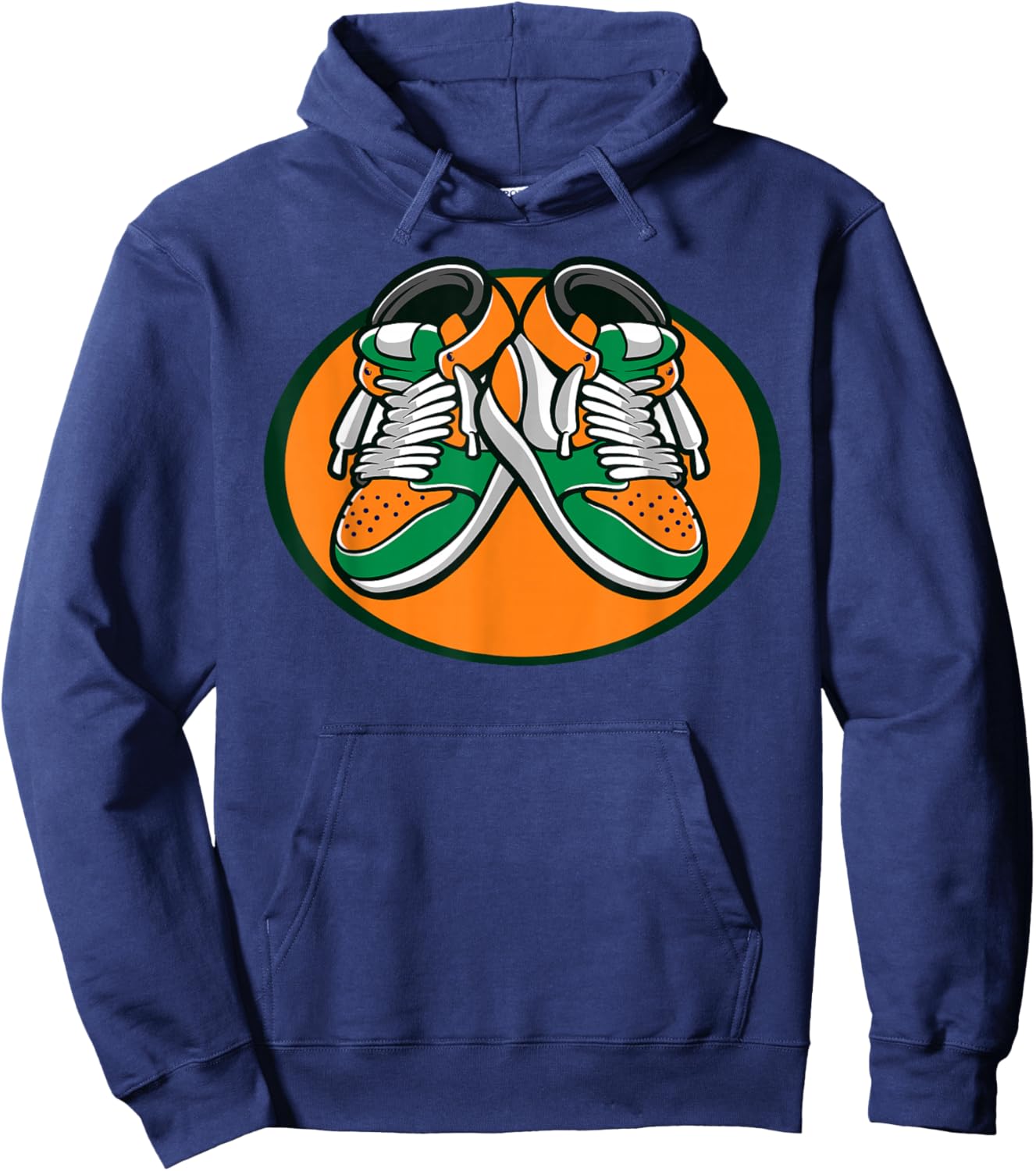 Florida AM Apparel Black Modern Casual , -Adults, Small, Short Sleeve, Basketball Cartoon Hoodie - Hoodie | Navy
