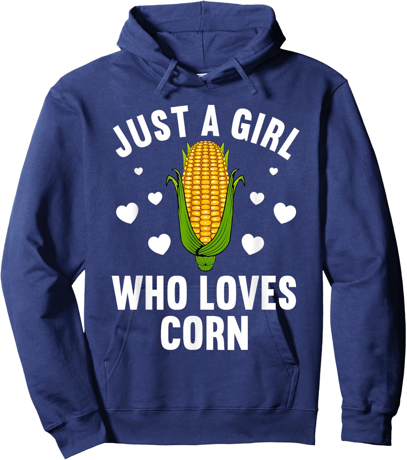 Cute Corn Art Girls Kids Kernel Corn Cob Lovers Hoodie - Hoodie | Navy