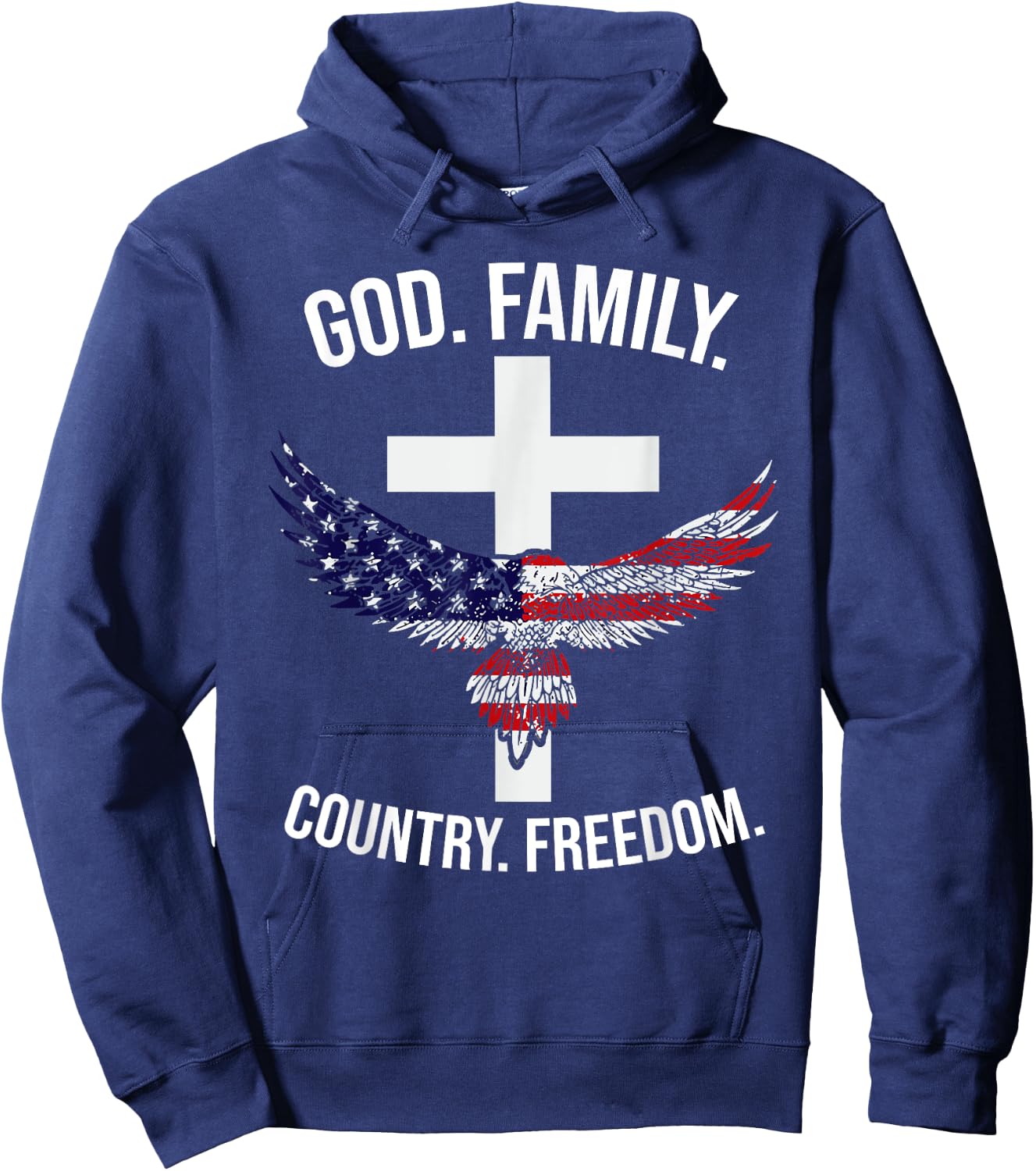 God Family Country Freedom Patriotic Country Music Lover Men Hoodie - Hoodie | Navy