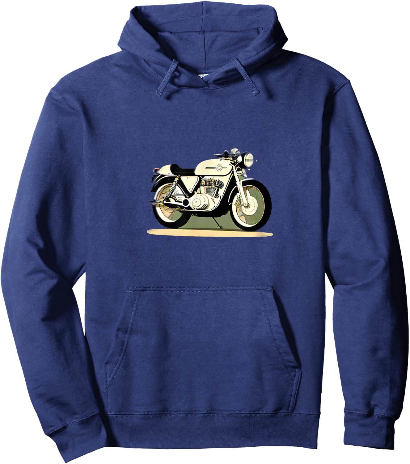 Vintage Cafe Racer Motorcycle Ride Bike Gift Hoodie - Hoodie | Navy