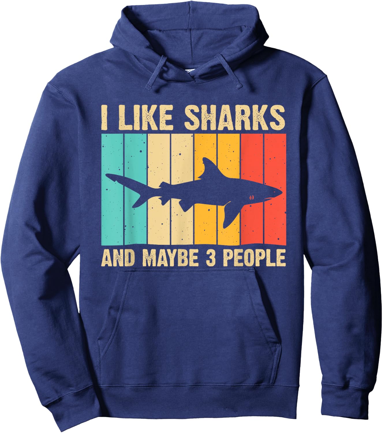 Funny Shark Design For Kids Men Women Animal Shark Stuff Hoodie - Hoodie | Navy
